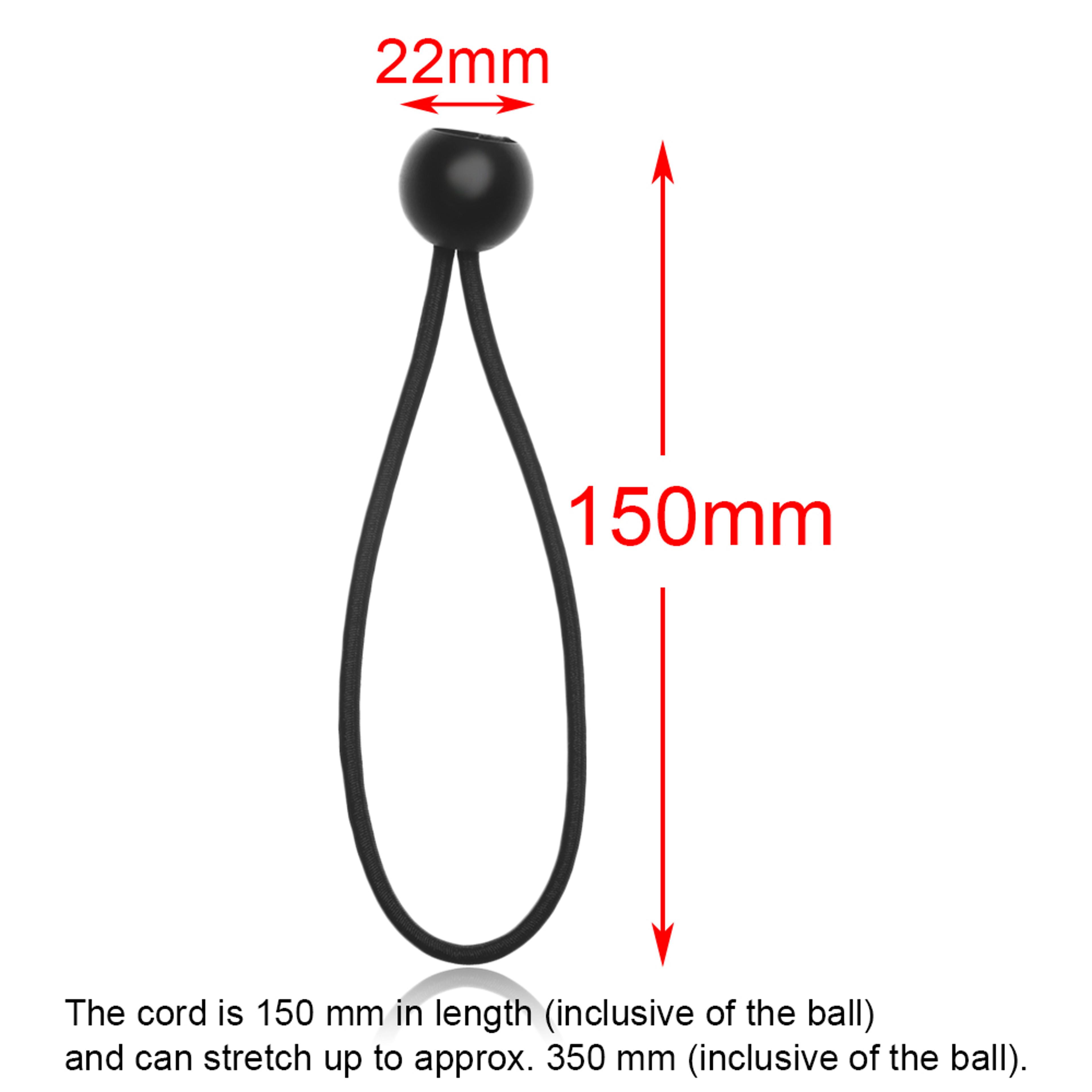 Black Ball Bungee Pack Shock Elastic Tie Loop Trailer Ropes Securing Buckle Backpack Accessories Ou 5