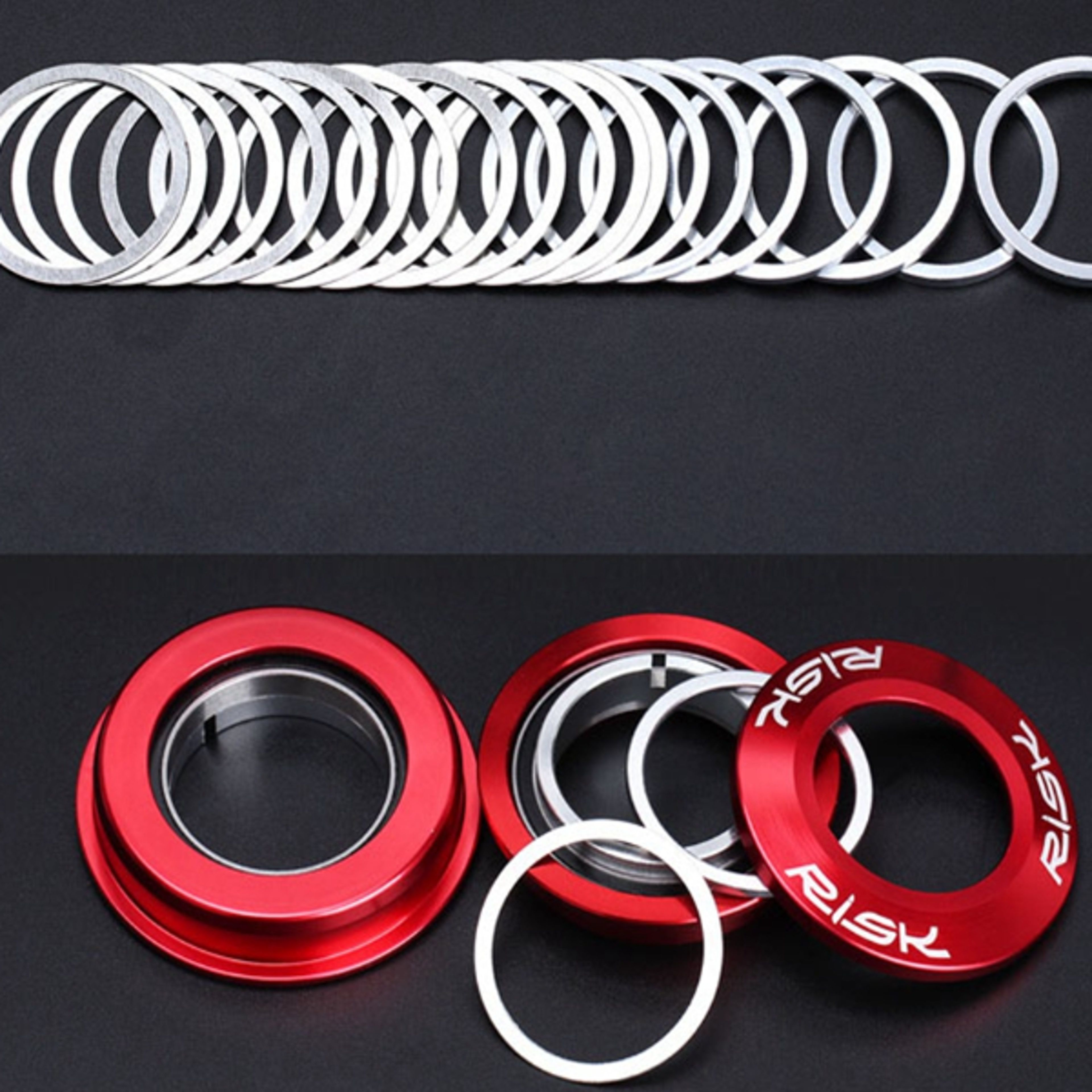 3 mm Aluminium Alloy Washer Spacer Bicycle Headset Washer Aluminium Alloy Bike Fork Adj