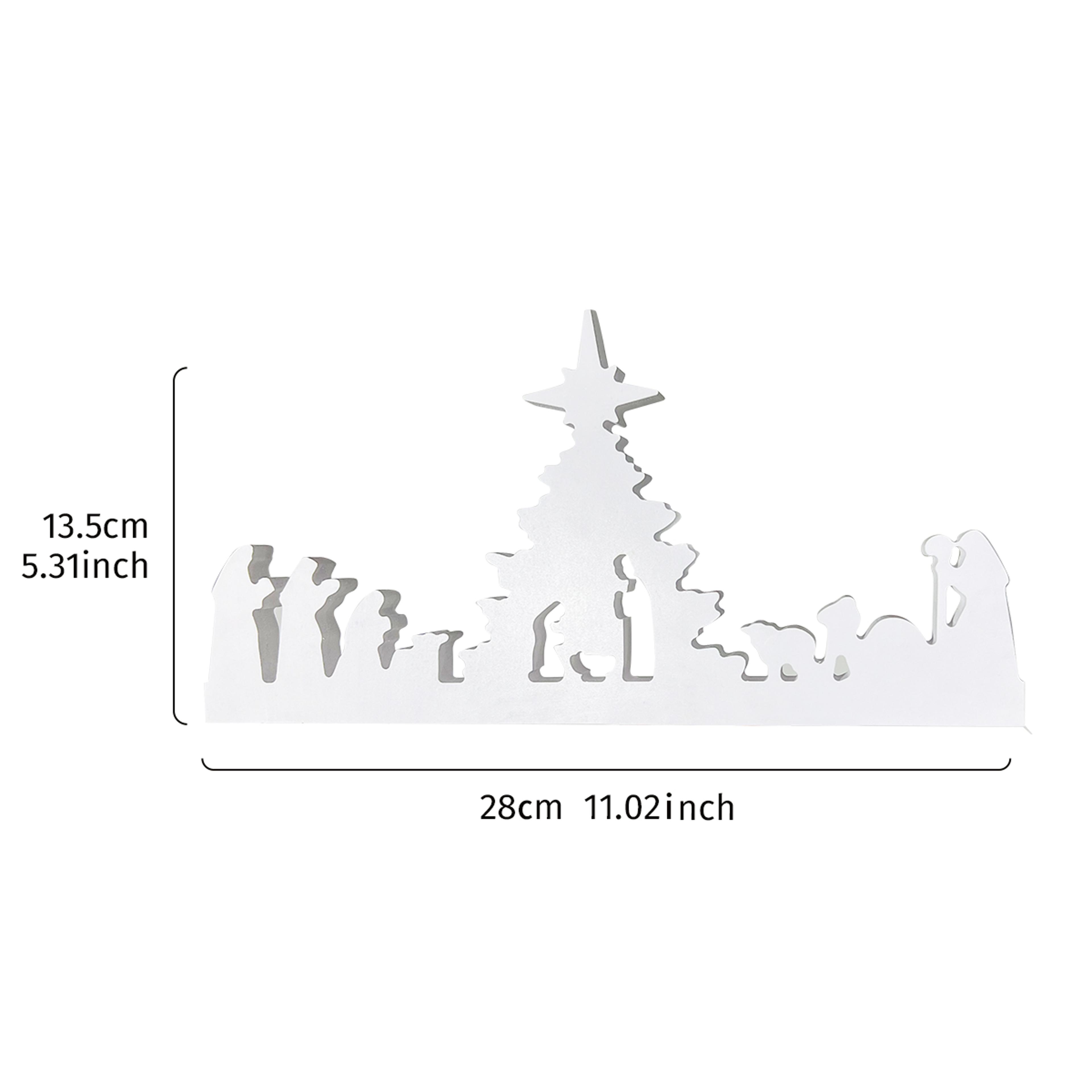 White Snowflake Board Christmas Desktop Decorative Item 2