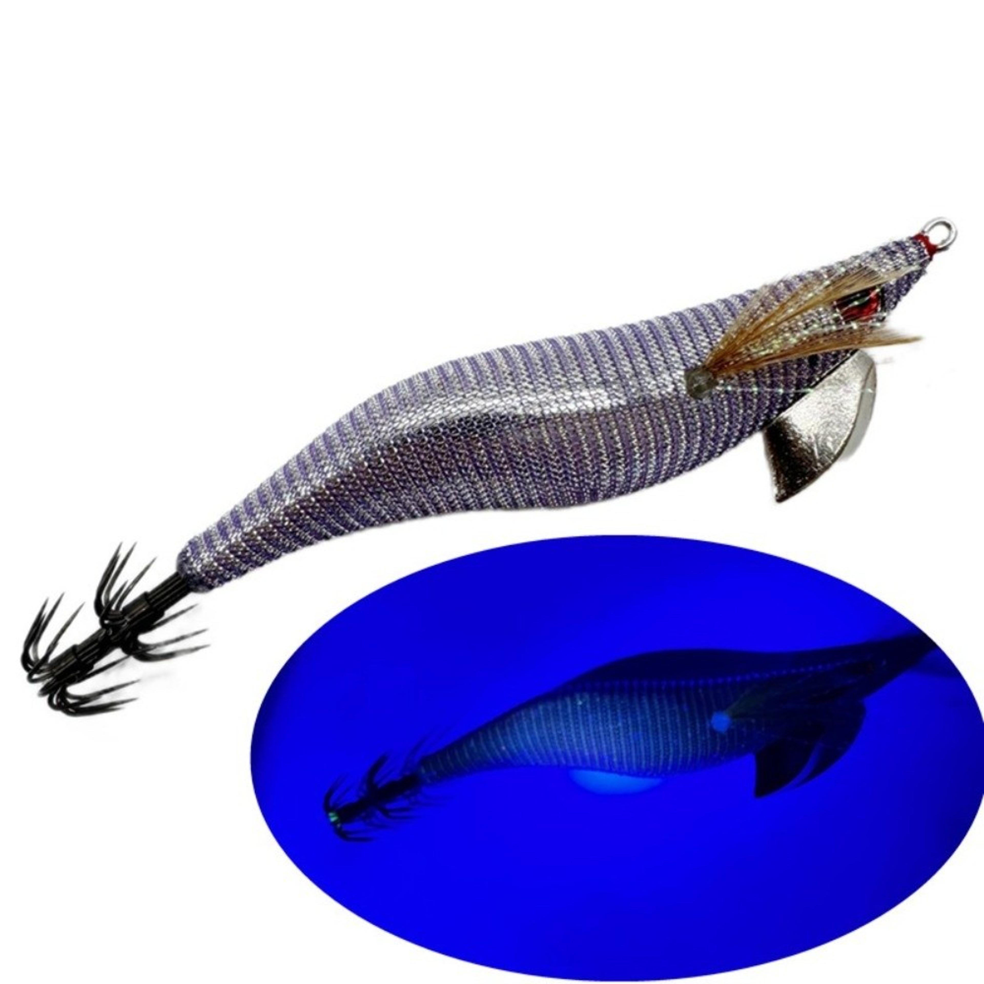 Glow UV Jigging Lure Egi Bait Lure Light Cloth Squid Jig For Octopus Night Fishing 0