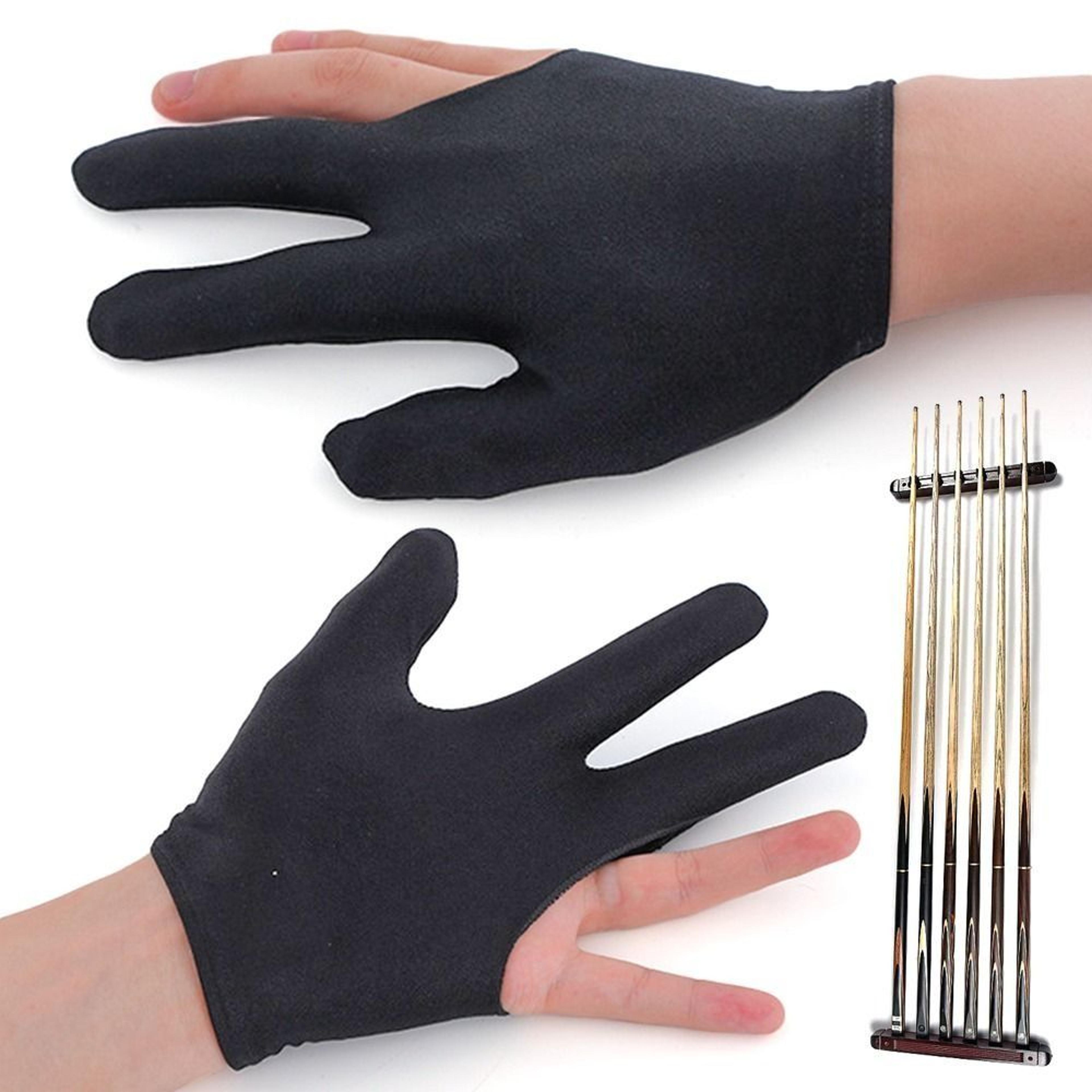 Elastic Snooker Gloves NonSlip Spandex Billiards Gloves Breathable Three Finger Open Gloves For Men 5