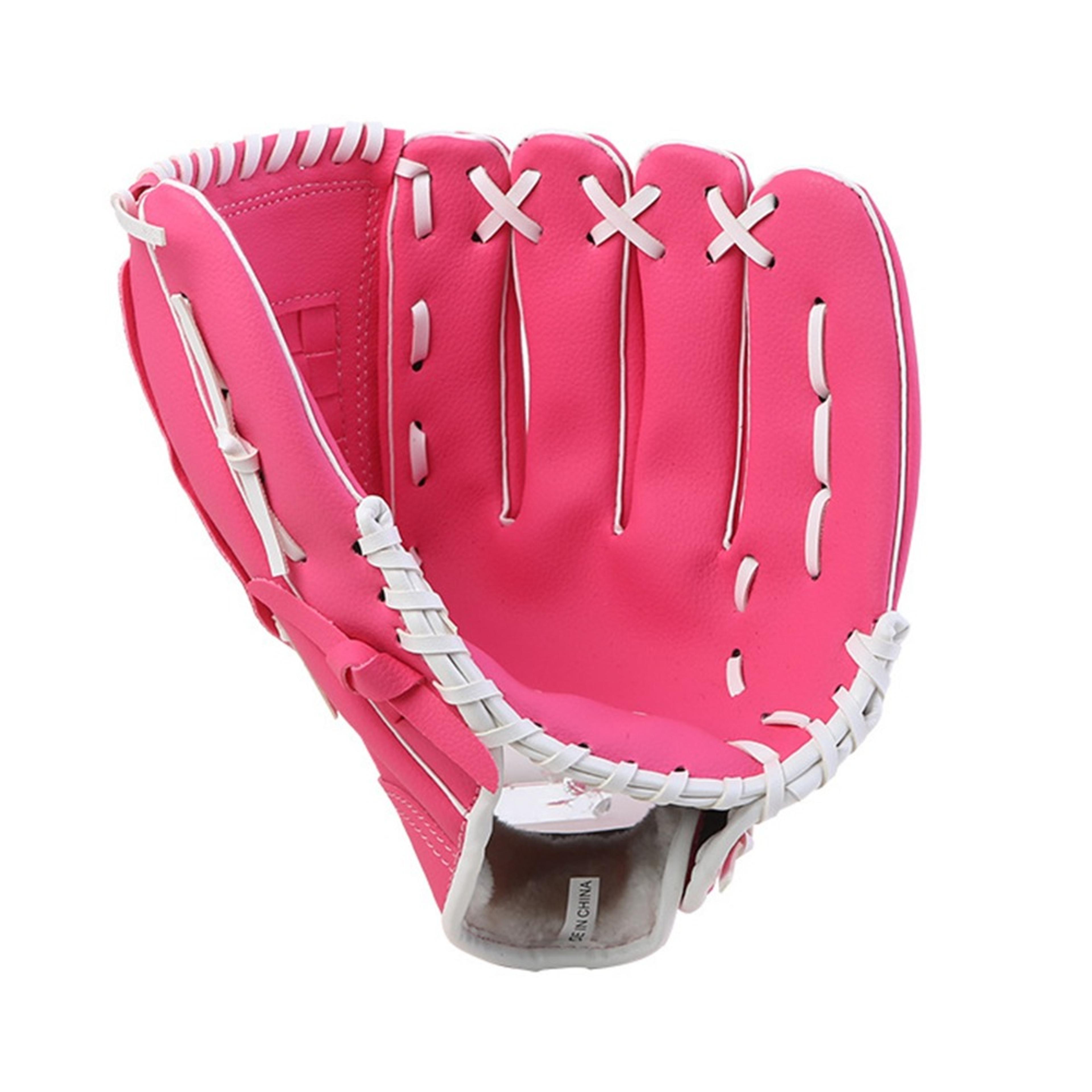 Synthetic Leather Baseball Glove Blue Mitt Rose Red Brown  Black Catcher Gloves For Practice 0