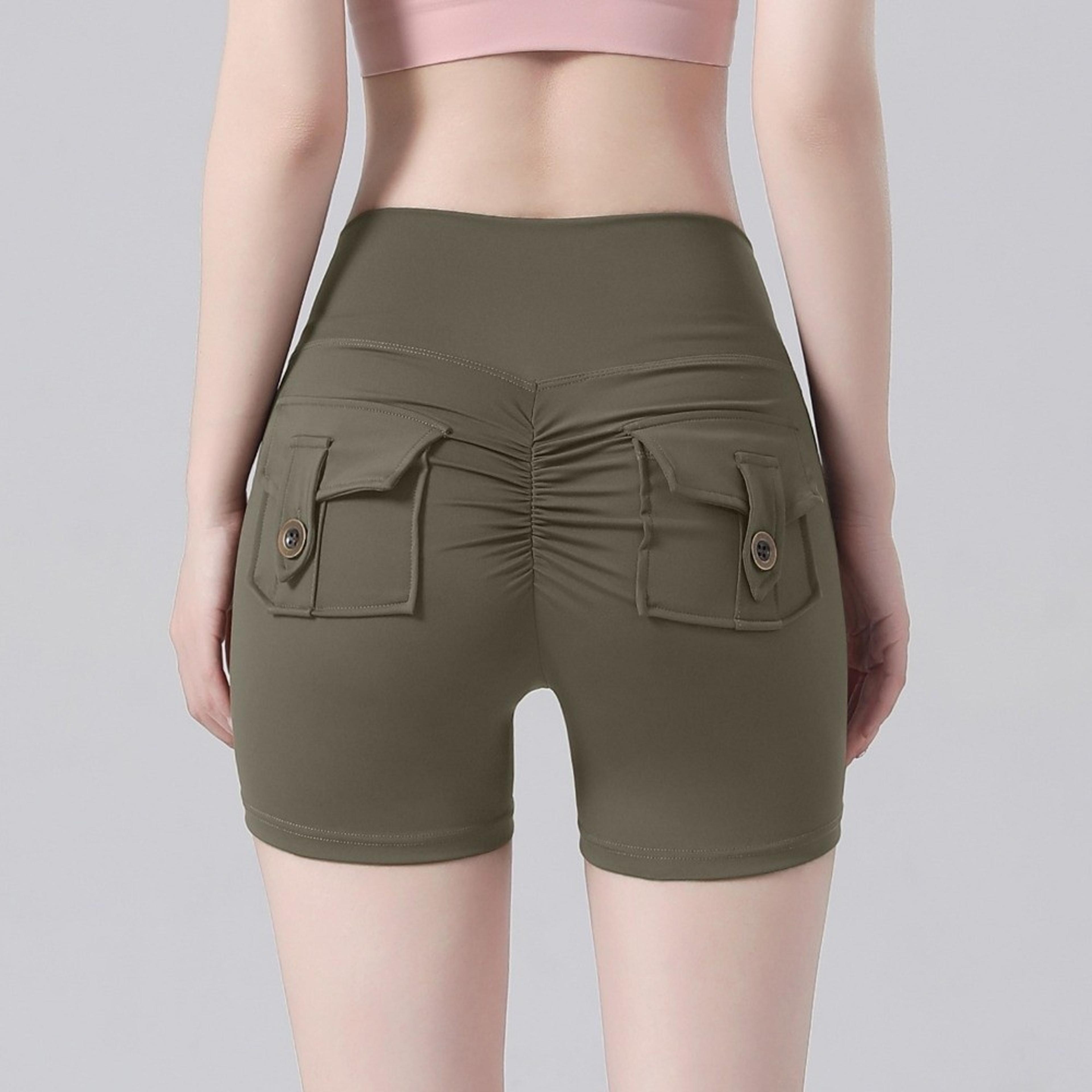 Breathable High Waist Peach Butt Shorts Push Up Scrunched Butt Fitness Shorts For Yoga And Exercise 8