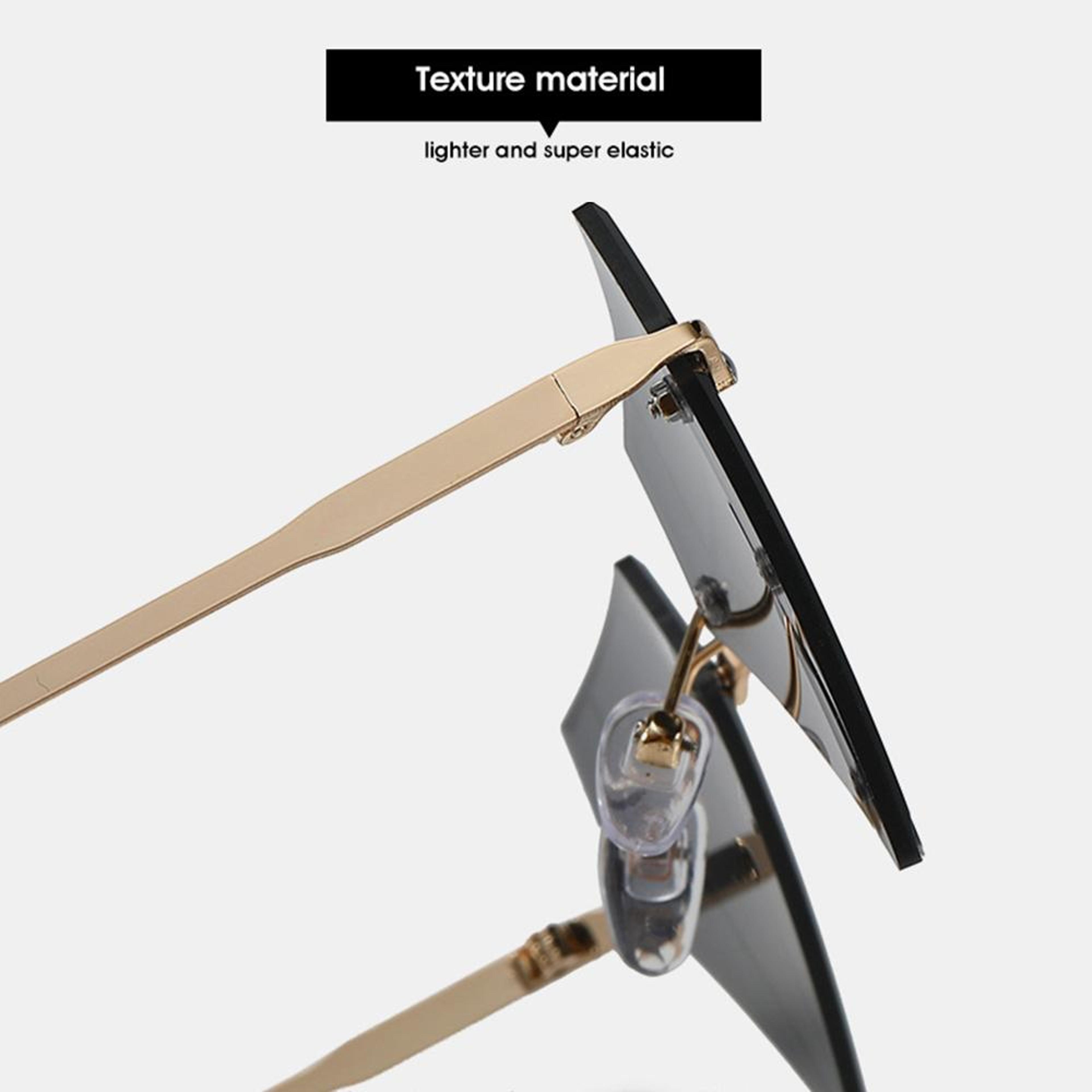 Rimless Sun Glasses For Women Retro Diamond Shaped Halloween Glasses Triangle Sunglasses Rave Party 2