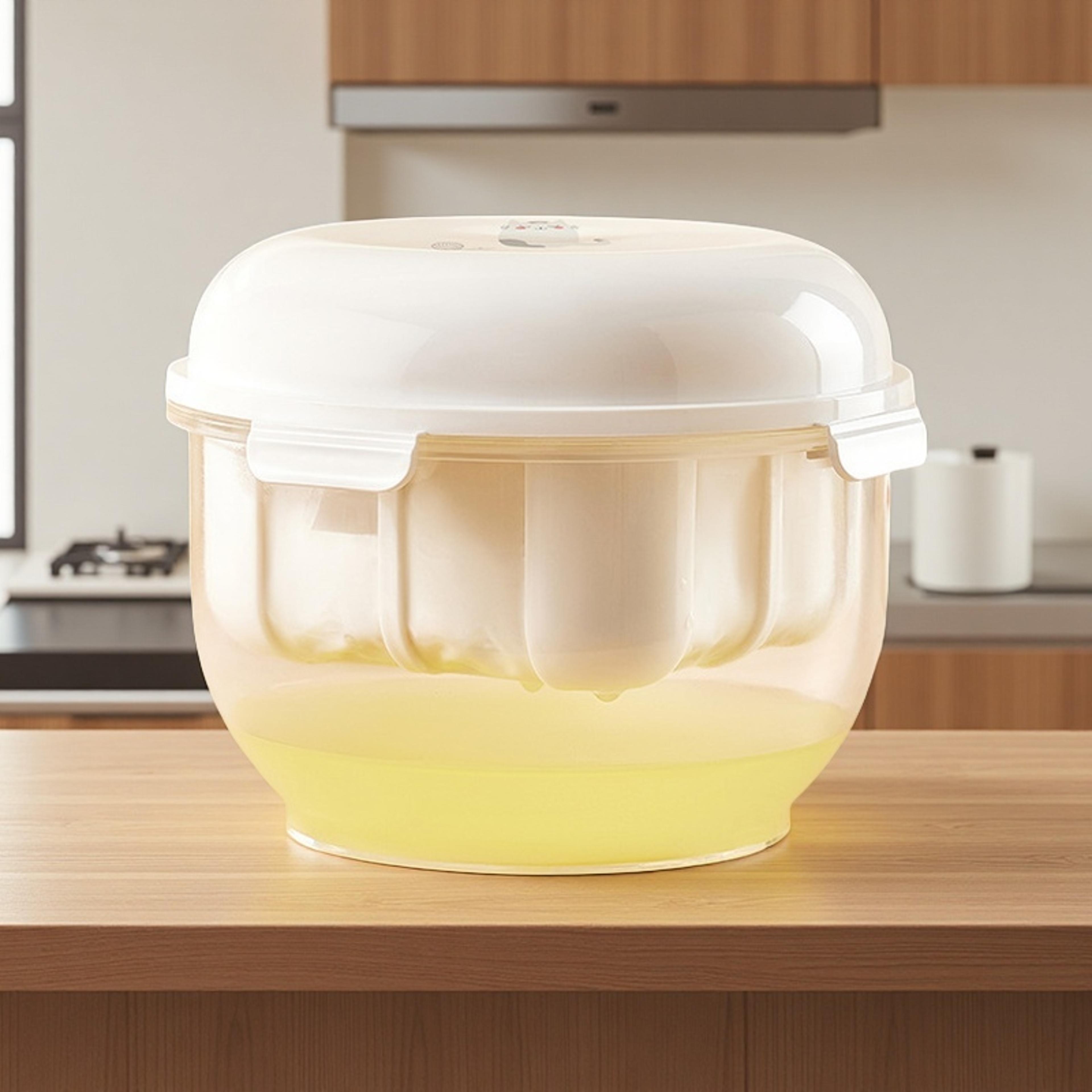 Thick  Creamy Homemade Greek Yogurt Strainer BPAFree Reusable Mesh Filter With Lid Premium Yogurt M 0