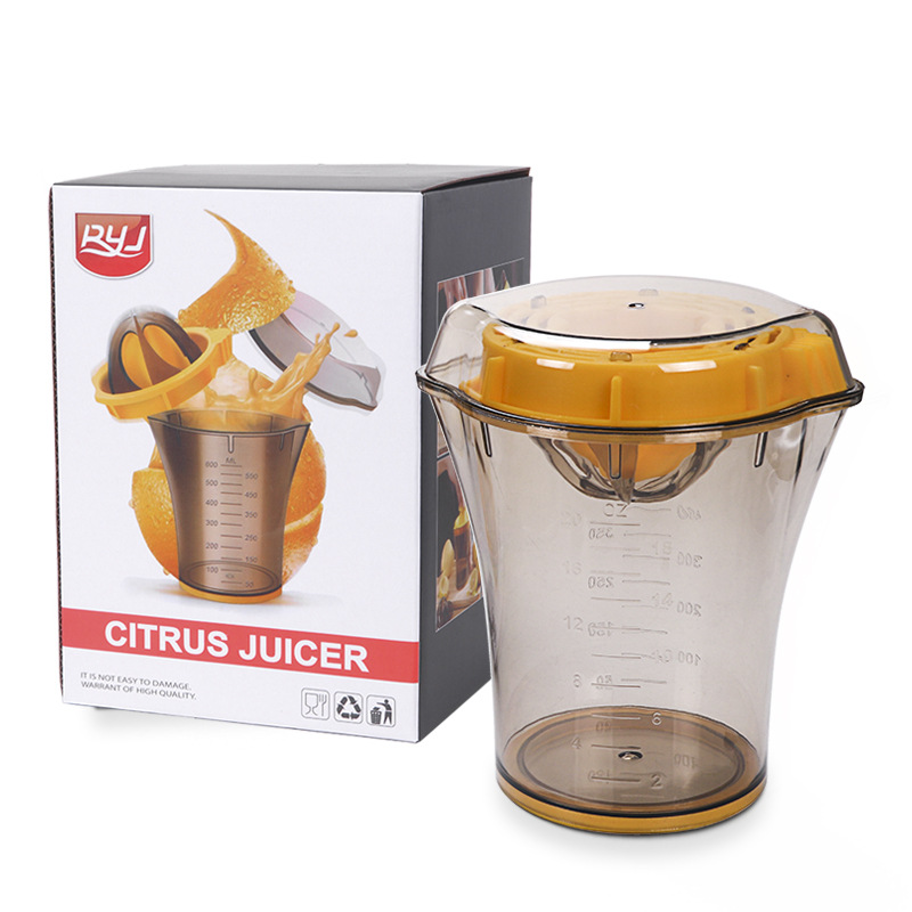 Easy To Use Stainless Steel Lemon Squeezer And Juicer Convenient For Oranges Lemons With Bowl Conta 5