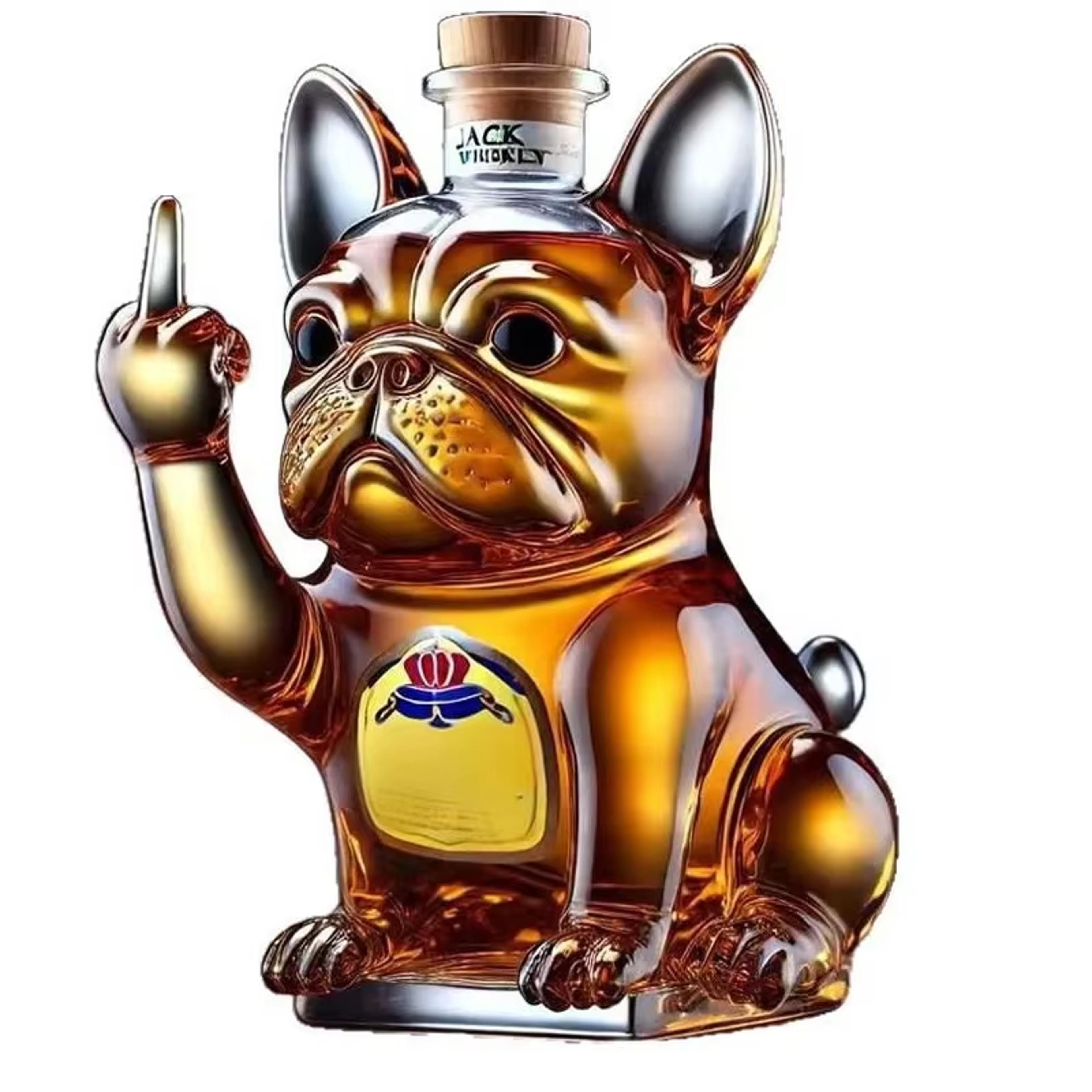 Whiskey Decanter For Pranks Funny French Bulldog Bottle Statue Home  Office Decor Wine Cocktail Dec 6