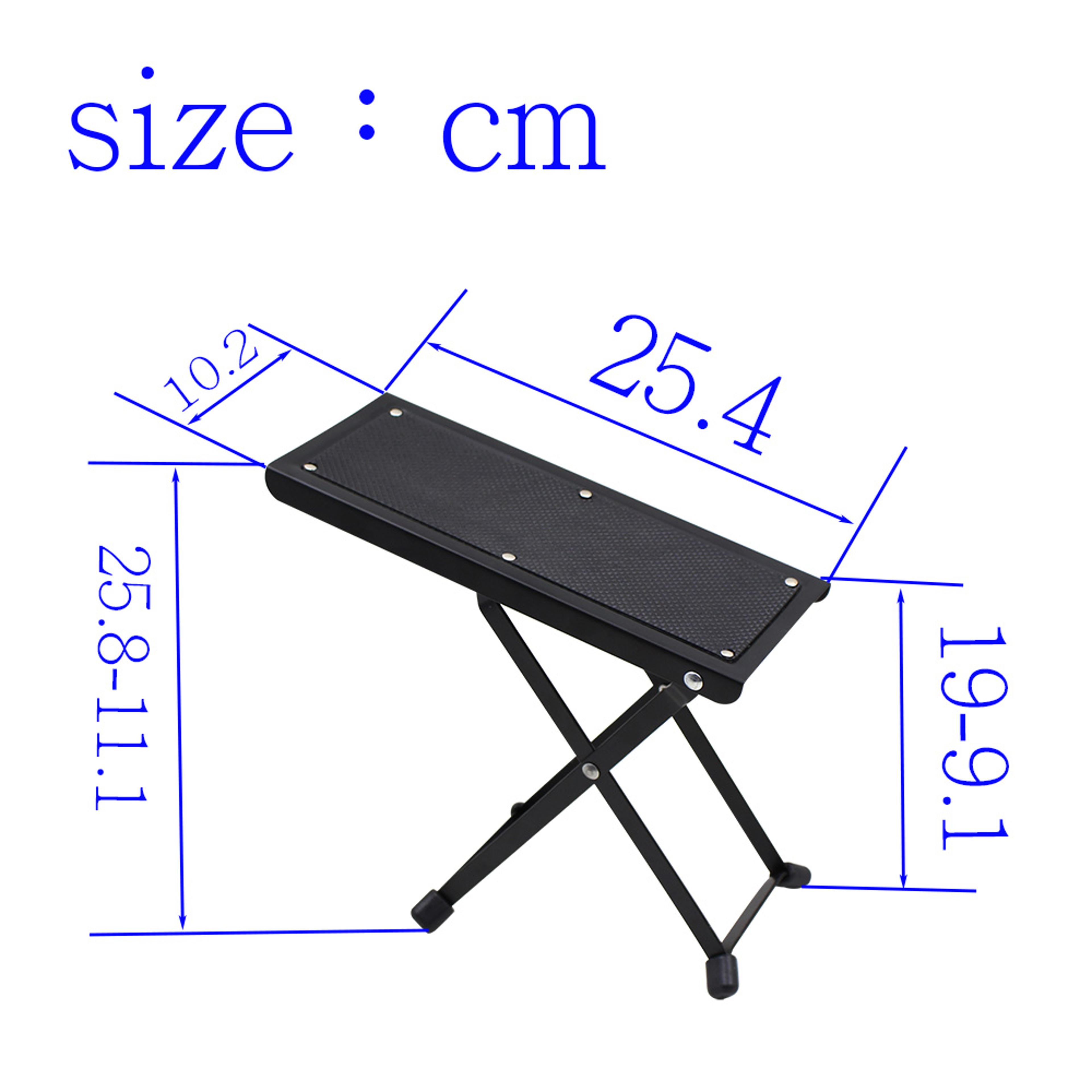 Adjustable Metal Foot Stool With NonSlip Pads Foldable Support For Guitar Parts  Accessories 4