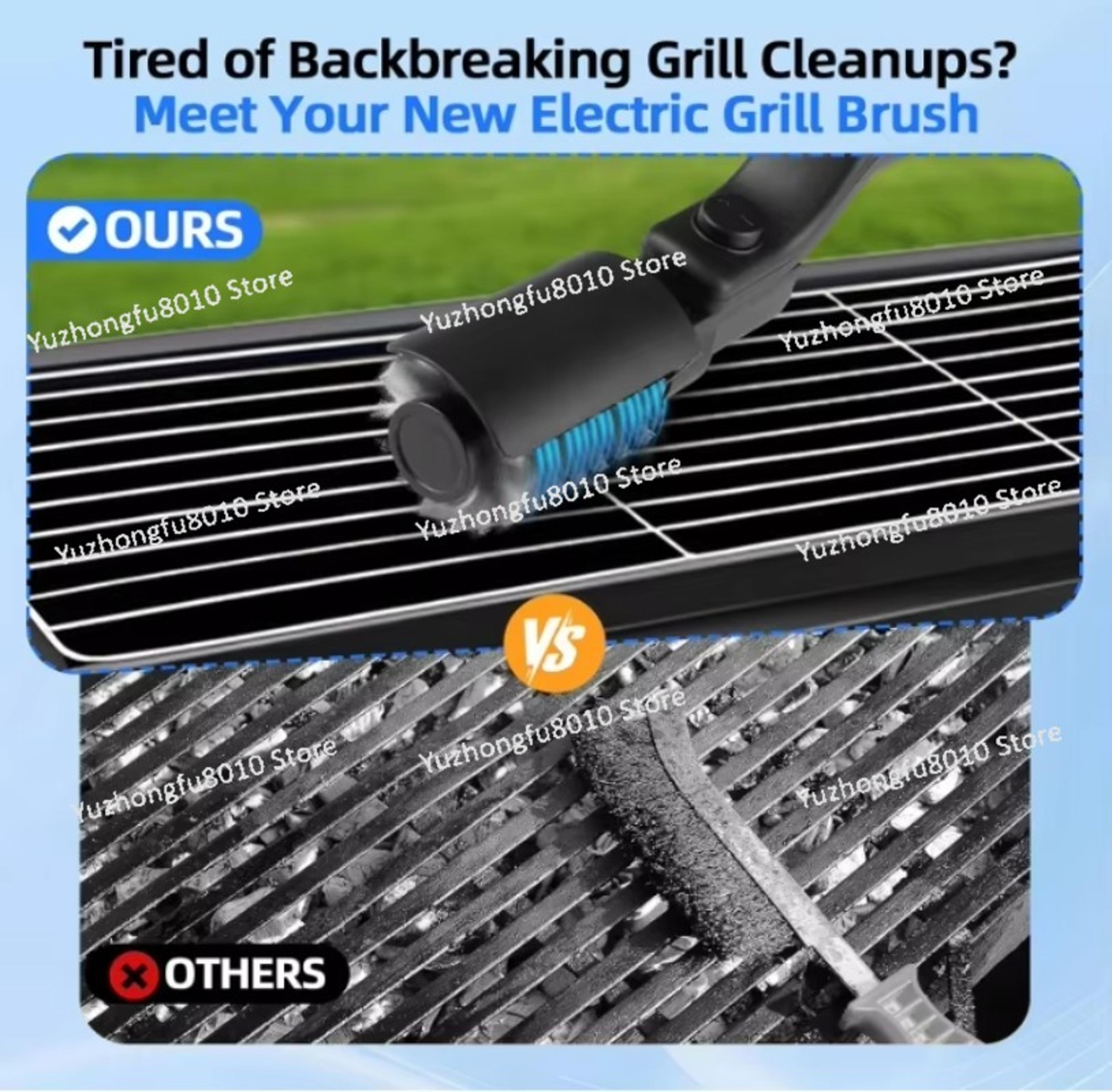 Angle Adjustable Portable Electric BBQ Brush Powerful Cleaning Heavy Oil Brush Outdoor Household Cl 2