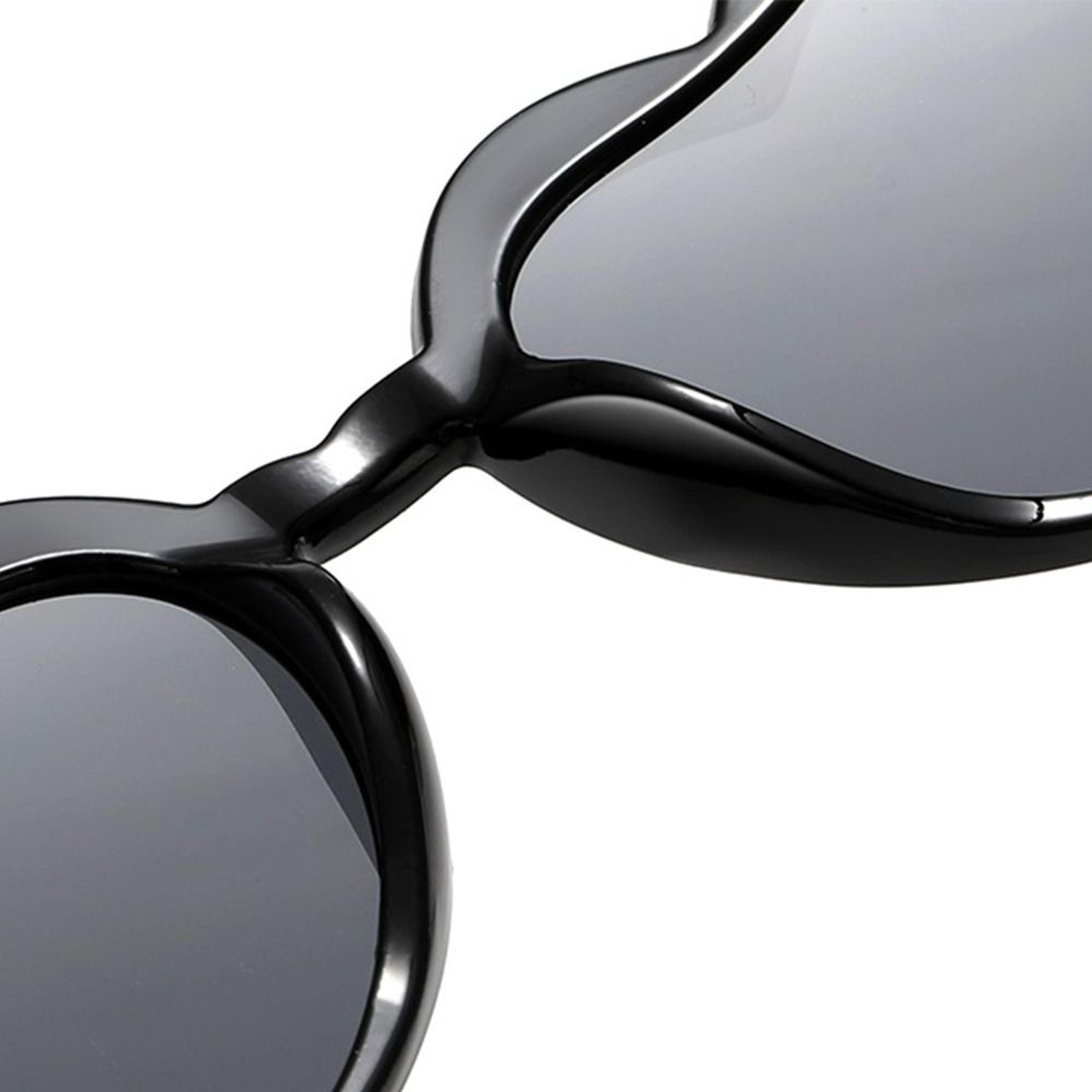 Vintage HeartShaped Sunglasses UV Protection Pink Fashion Cycling Goggles Irregular Street Shades 3