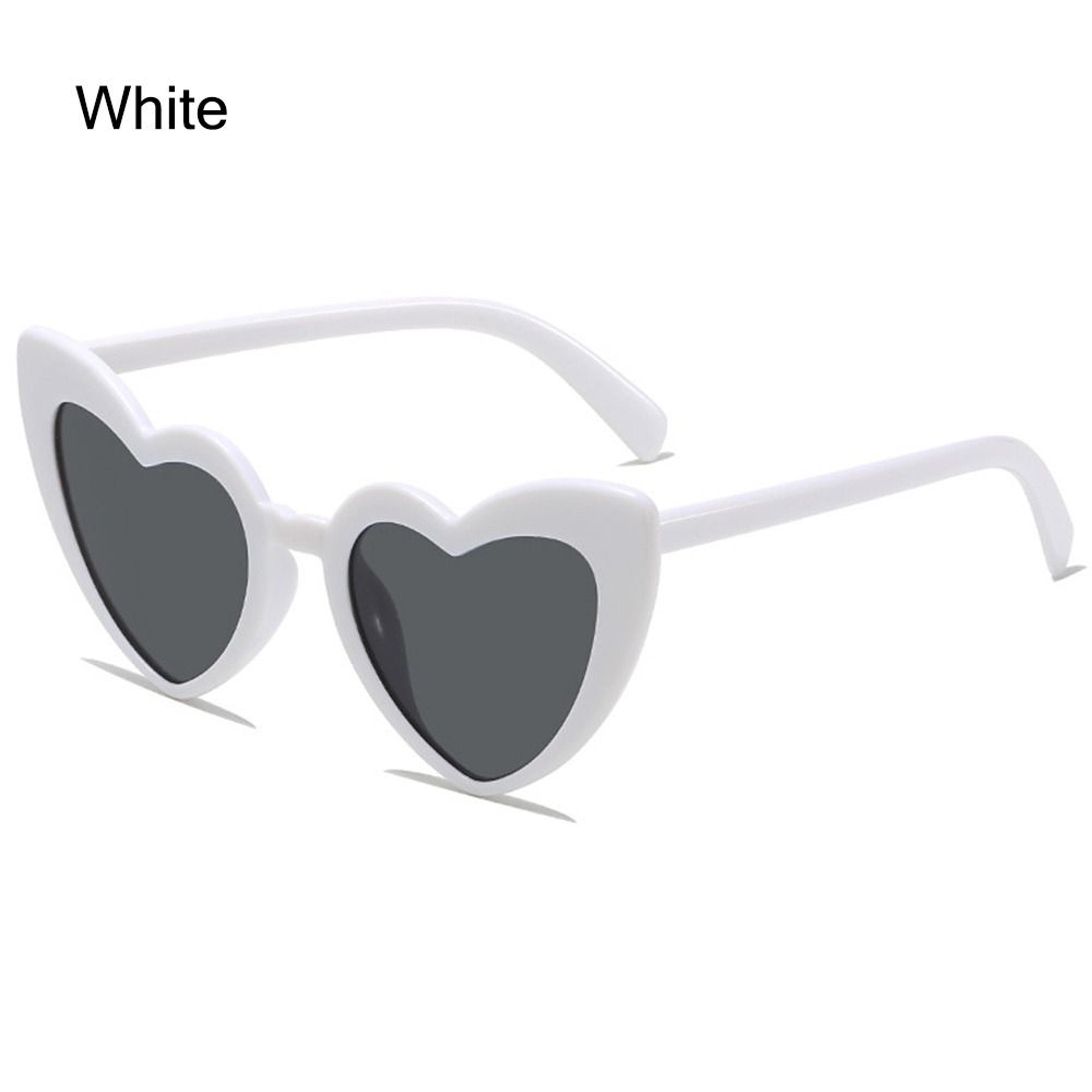 Vintage HeartShaped Sunglasses UV Protection Pink Fashion Cycling Goggles Irregular Street Shades 7