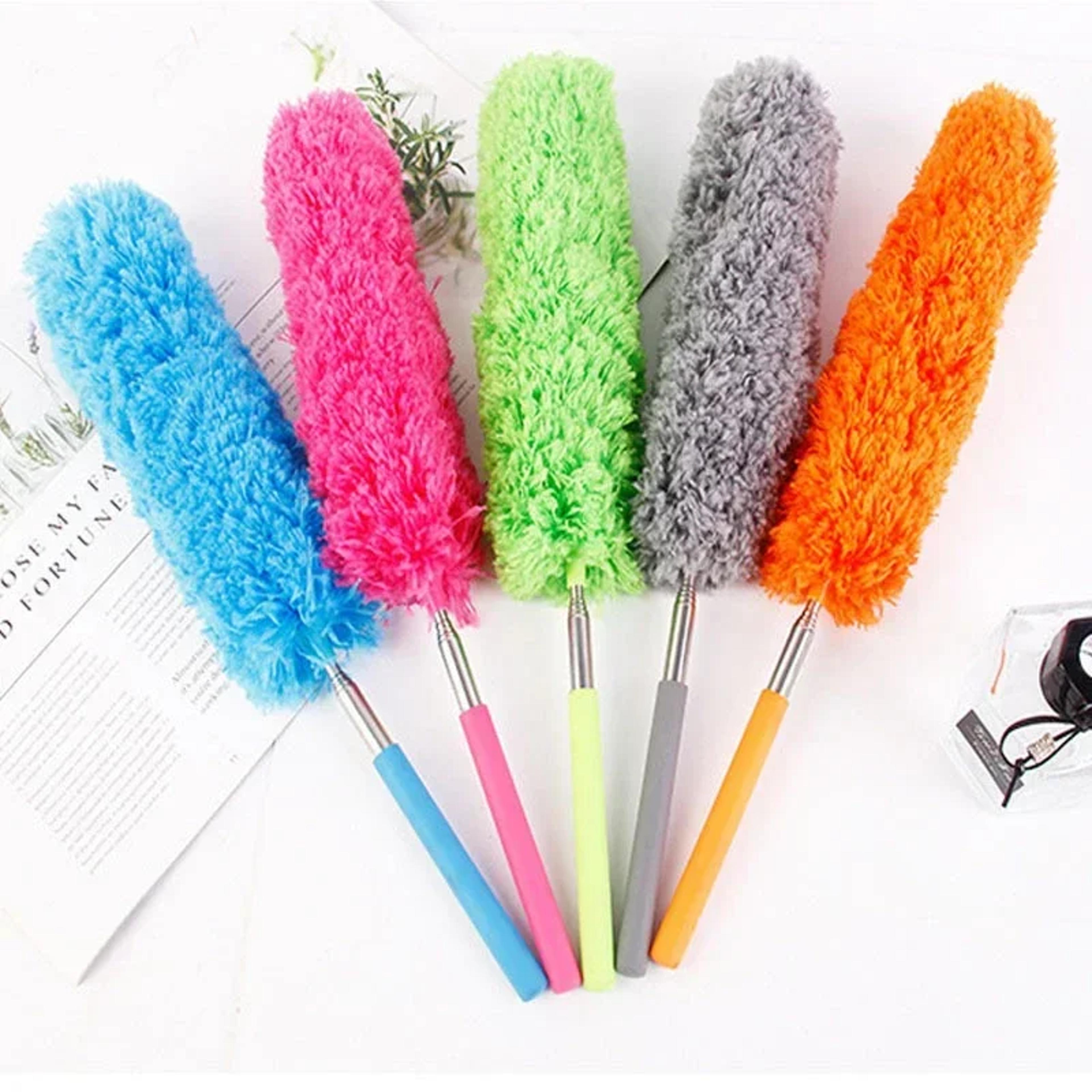 Microfiber Dust Brush Dust Duster Telescopic Flexible Household Cleaning Tool Stainless Steel Feath 0