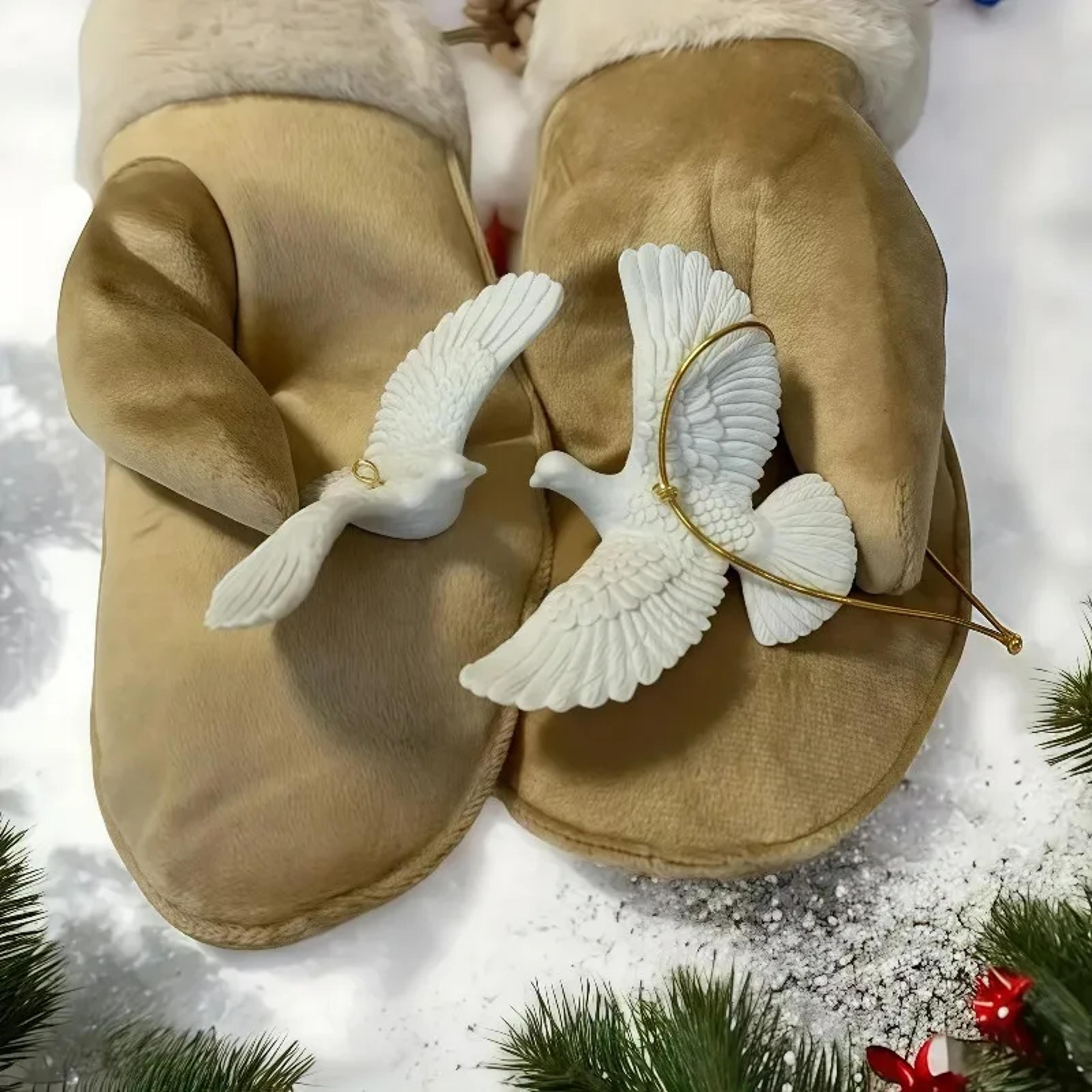 Cute New Year Tree Decor For Home Office Party Wedding Gift Friendship Doves Christmas Ornament 1