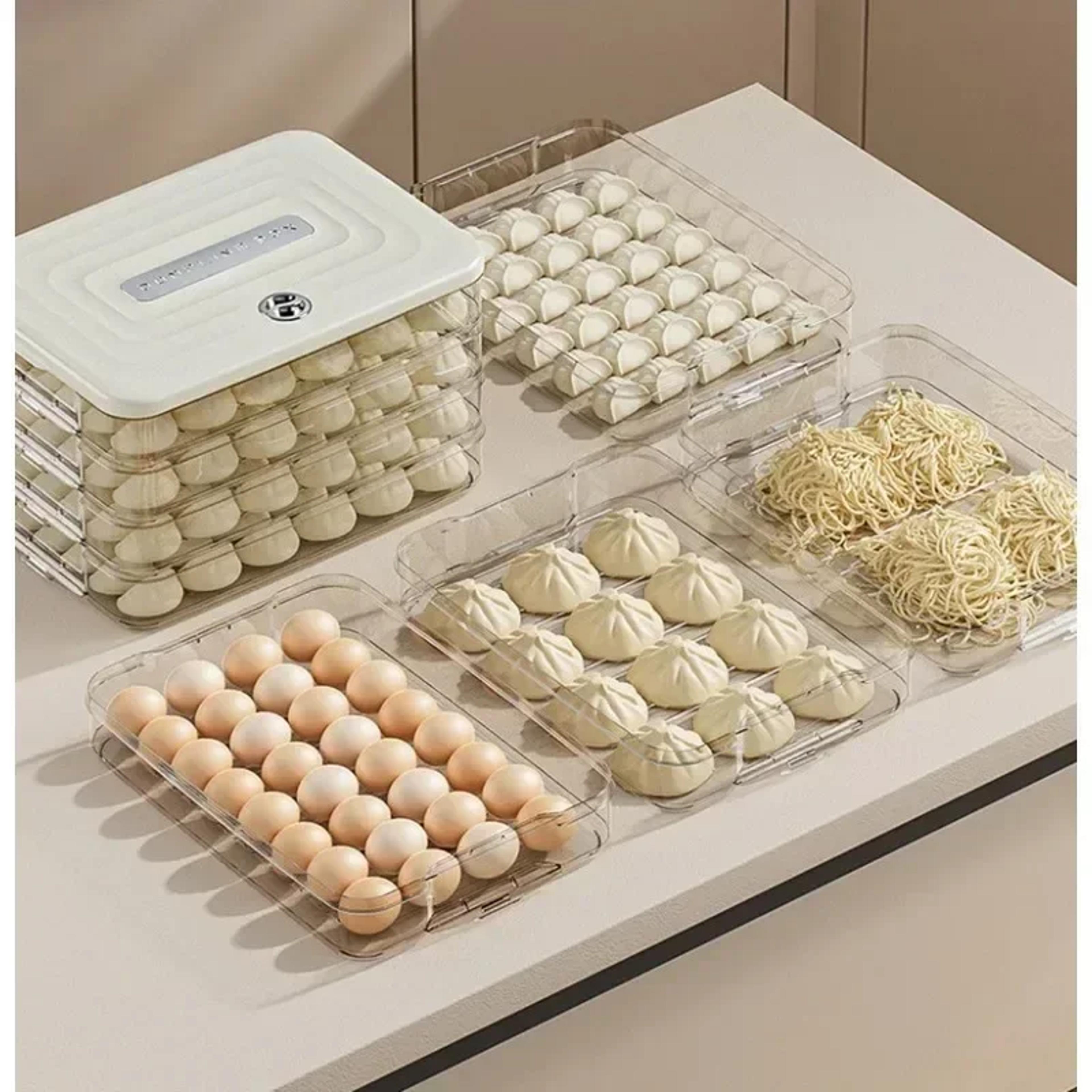 Household Dumpling Freezing Box MultiLayer Wonton Storage FreshKeeping Refrigerator Box 1
