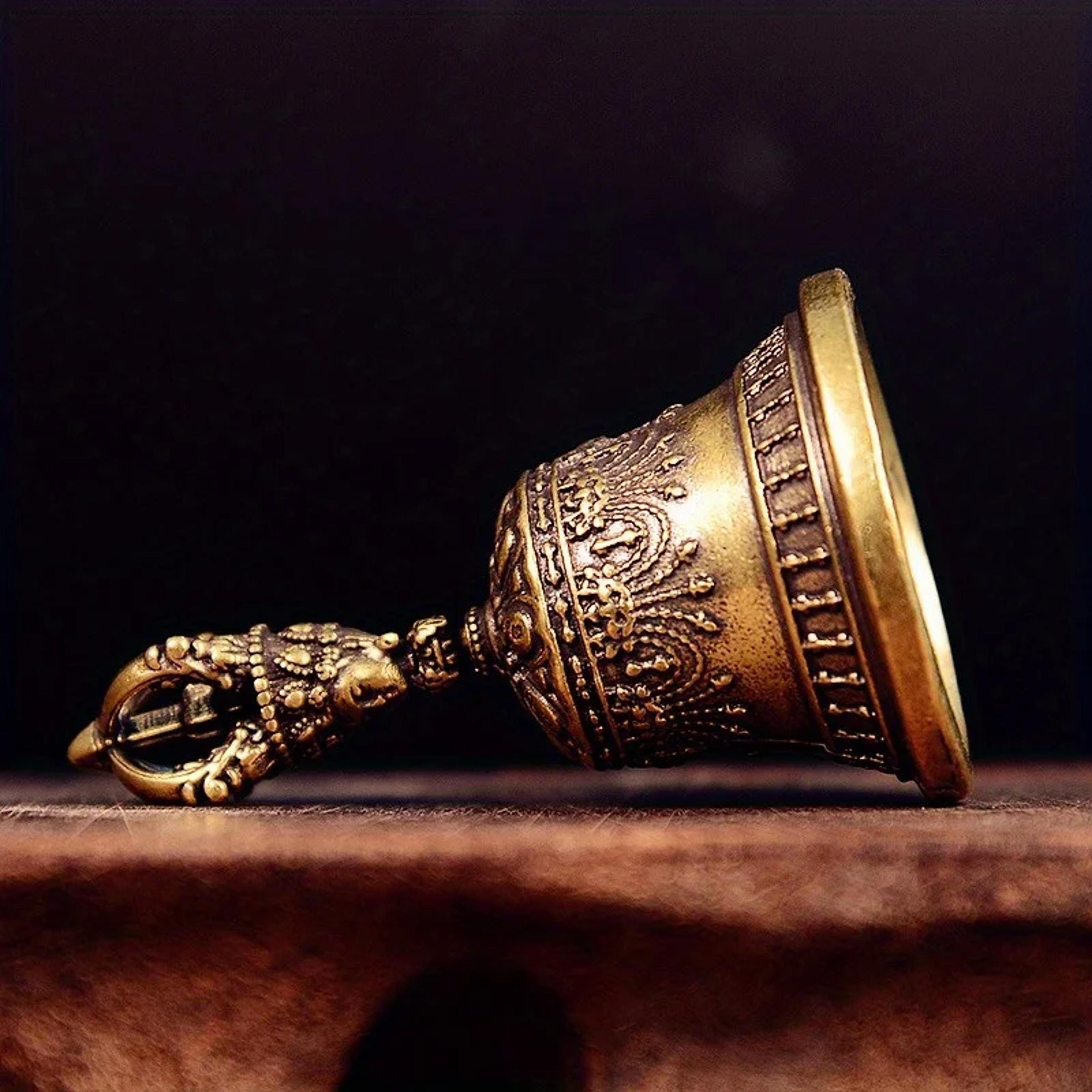 Tibetan Bronze Bell Brass Handicraft Diecasting Drop Bell Key Car Button Wind Bell Creative Gift 1