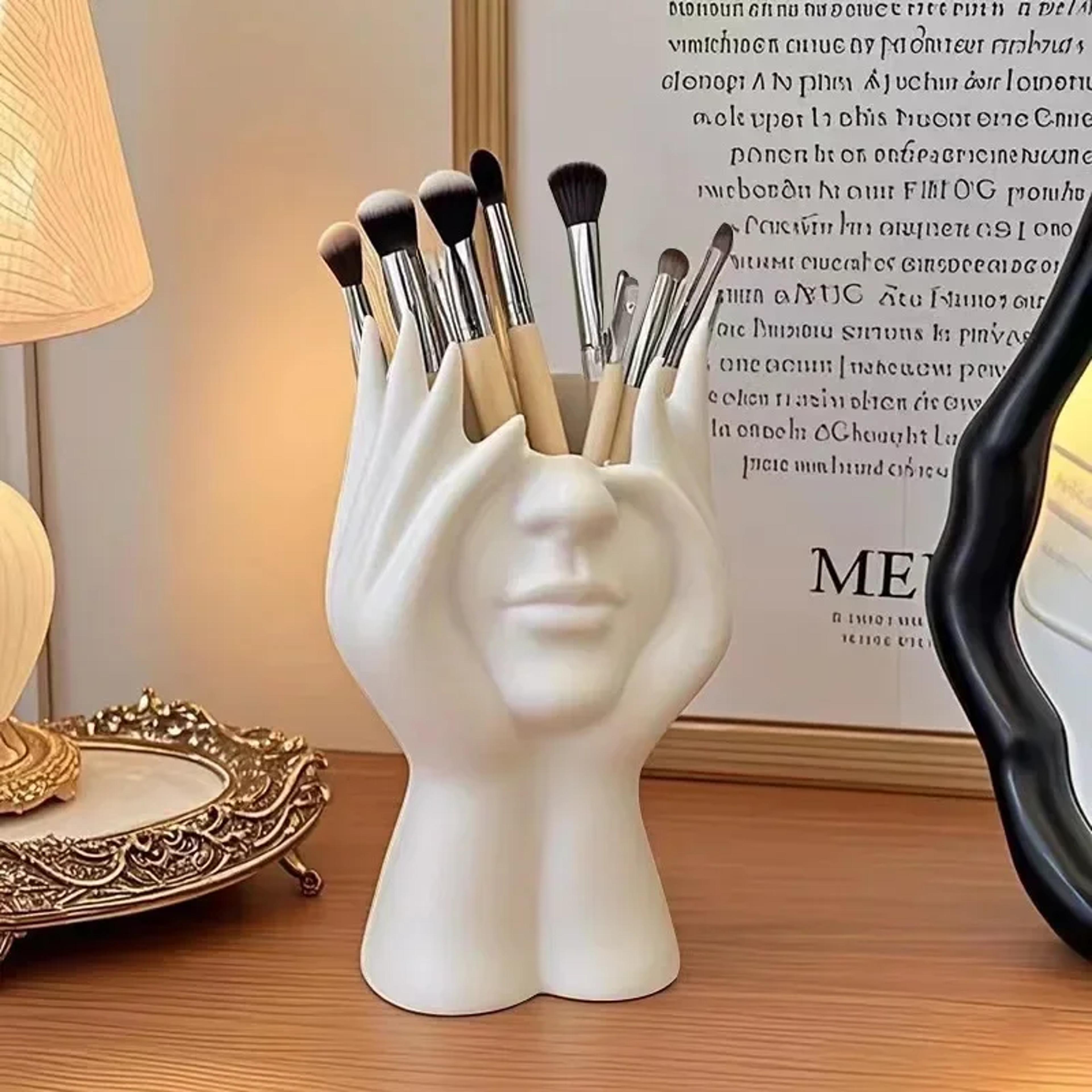 multifunctional desk organizer, office desktop storage for makeup brushes, bathroom home organizer