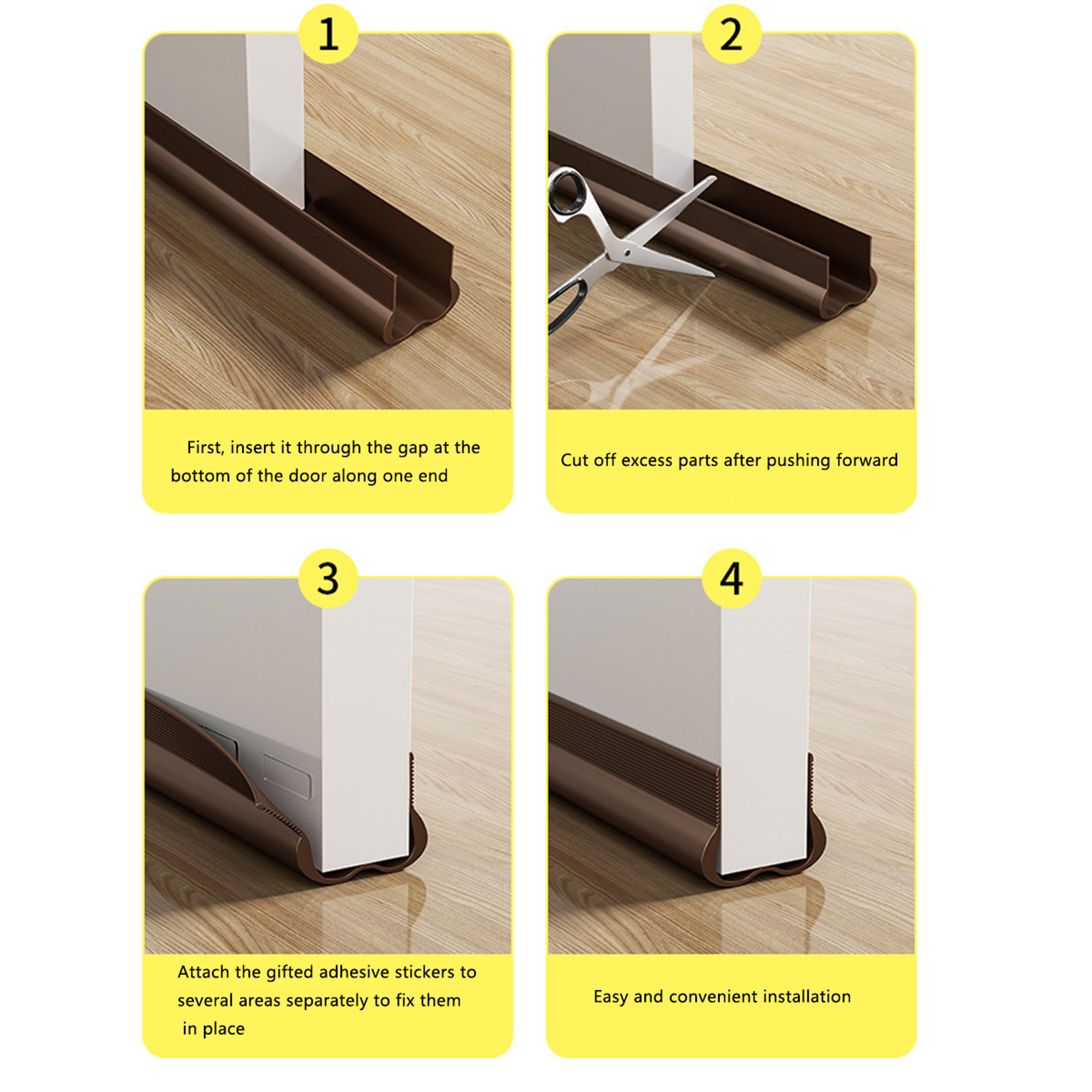 Door Draft Guard Flexible Sealing Strip Soundproof Weatherstrip Draft Stopper 4