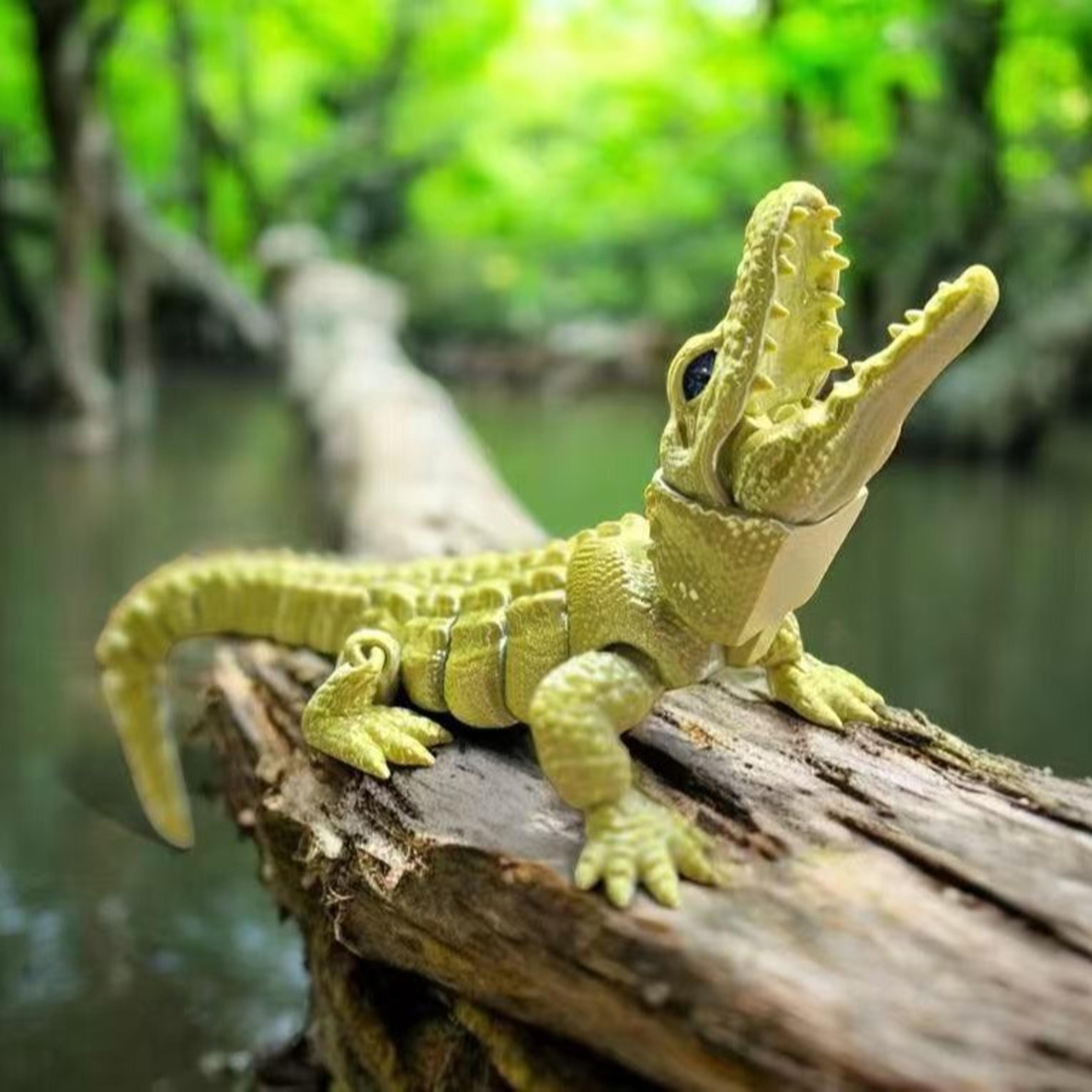 Desktop Accessories Movable Skeleton Crocodile Home Decoration Shapeable Joints 0