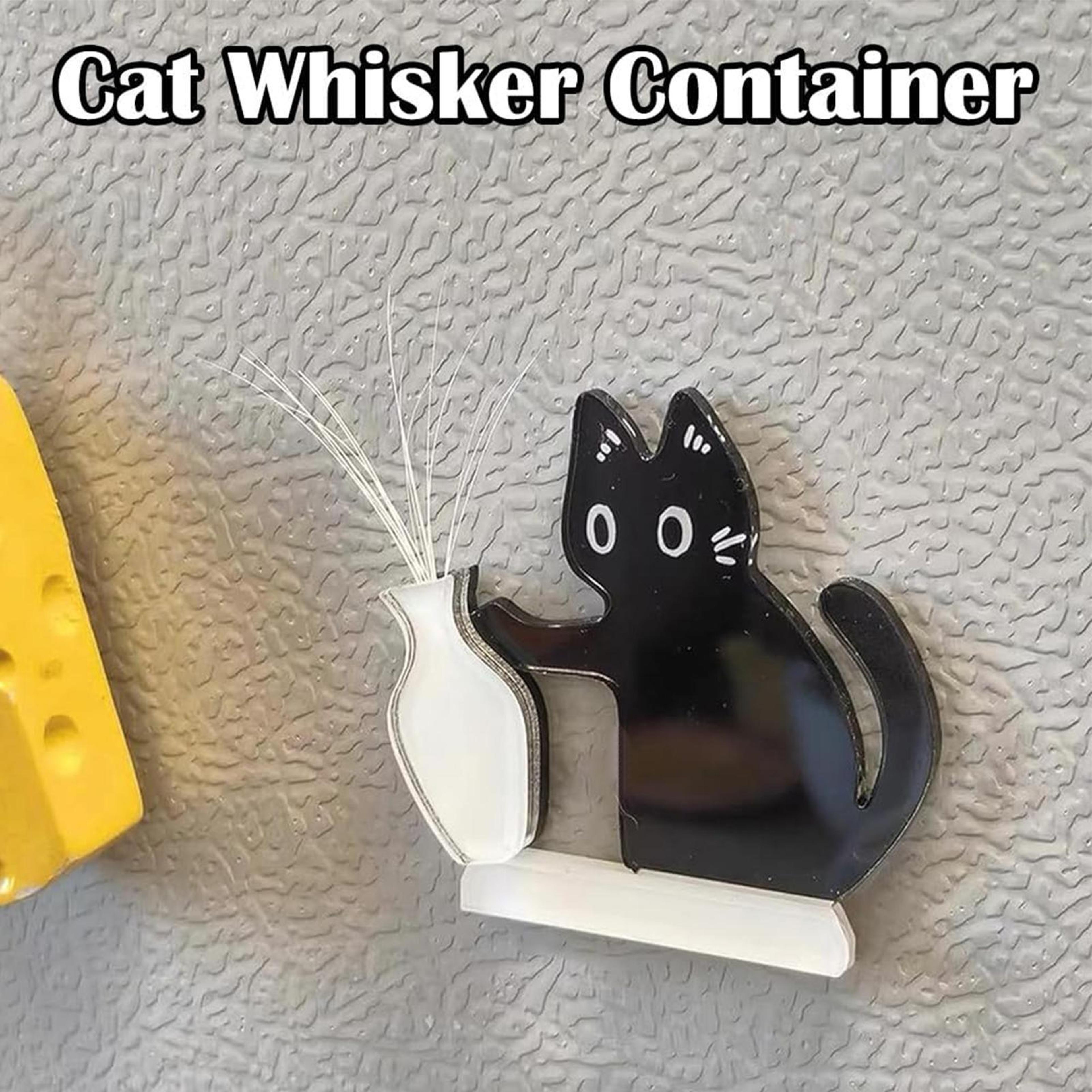 Cute Cat Pushing Vase Decor Fridge Magnet Cat Lovers Memorial Box Whisker Collection Gift For Home  2
