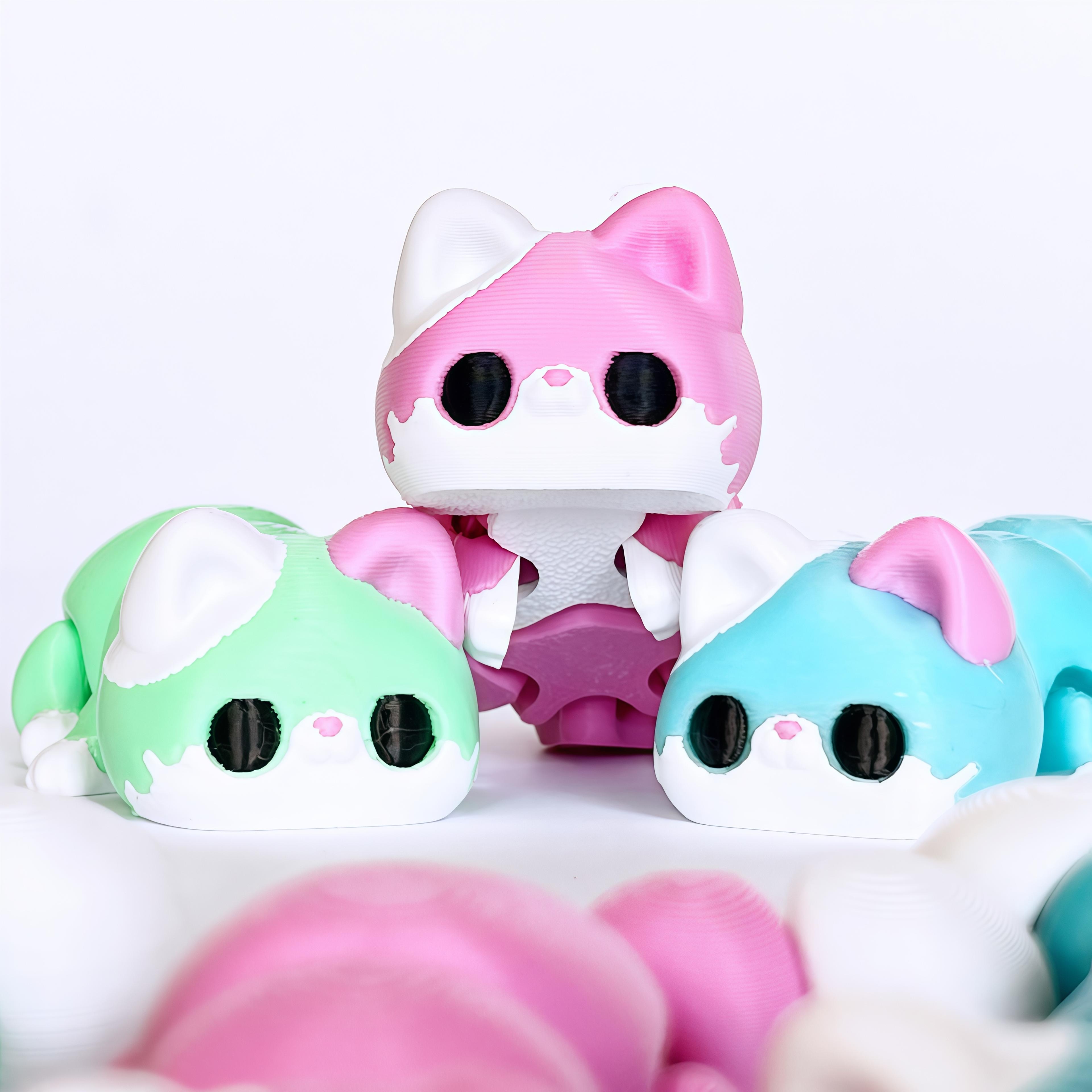 Printed Articulated Kitten Figurine Indoor Desktop Decoration Wedding And Birthday Gift Valentine D 1