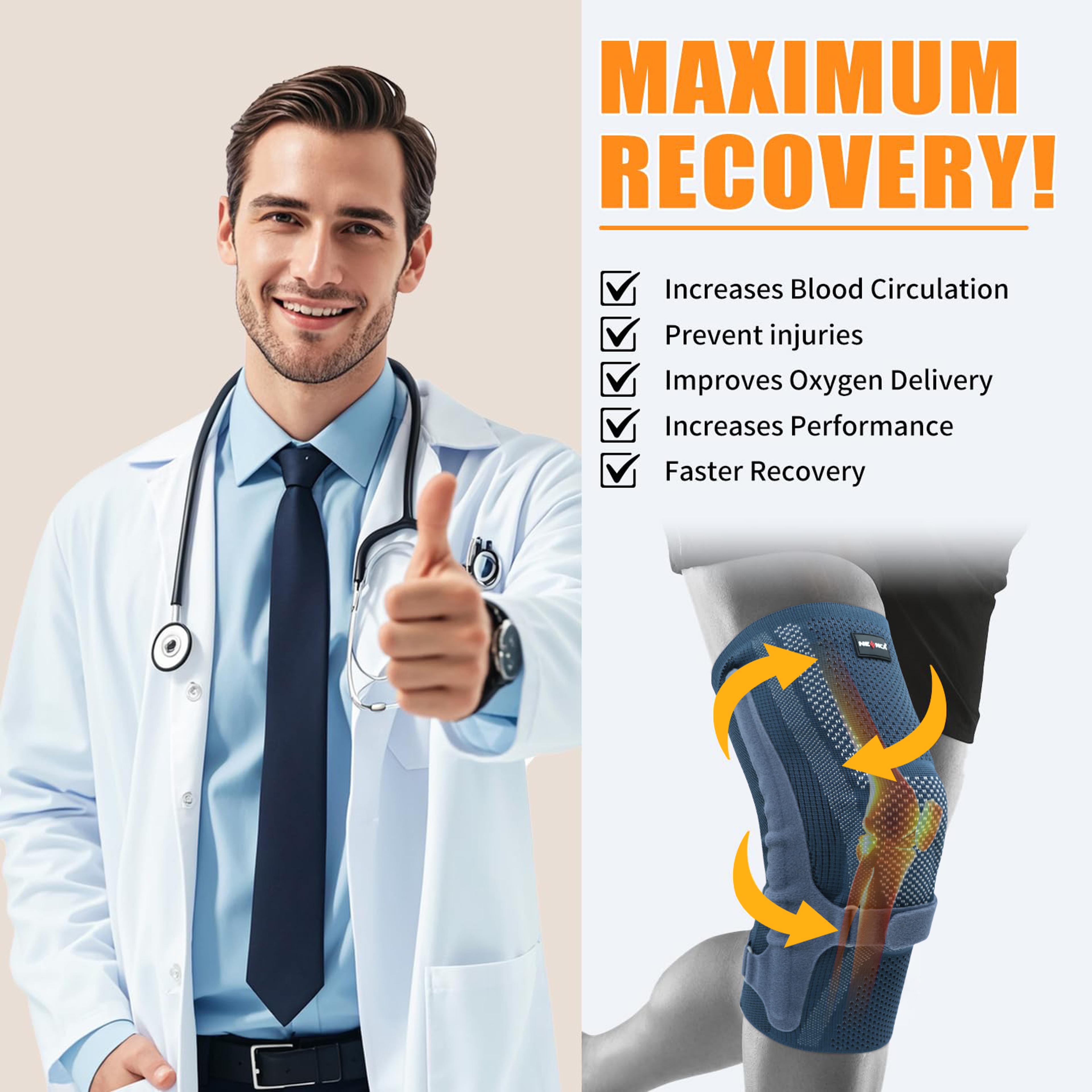 Patella Pad  Side Stabilizers Knee Compression Sleeve Support For Men And Women  Best Brace For Run 3