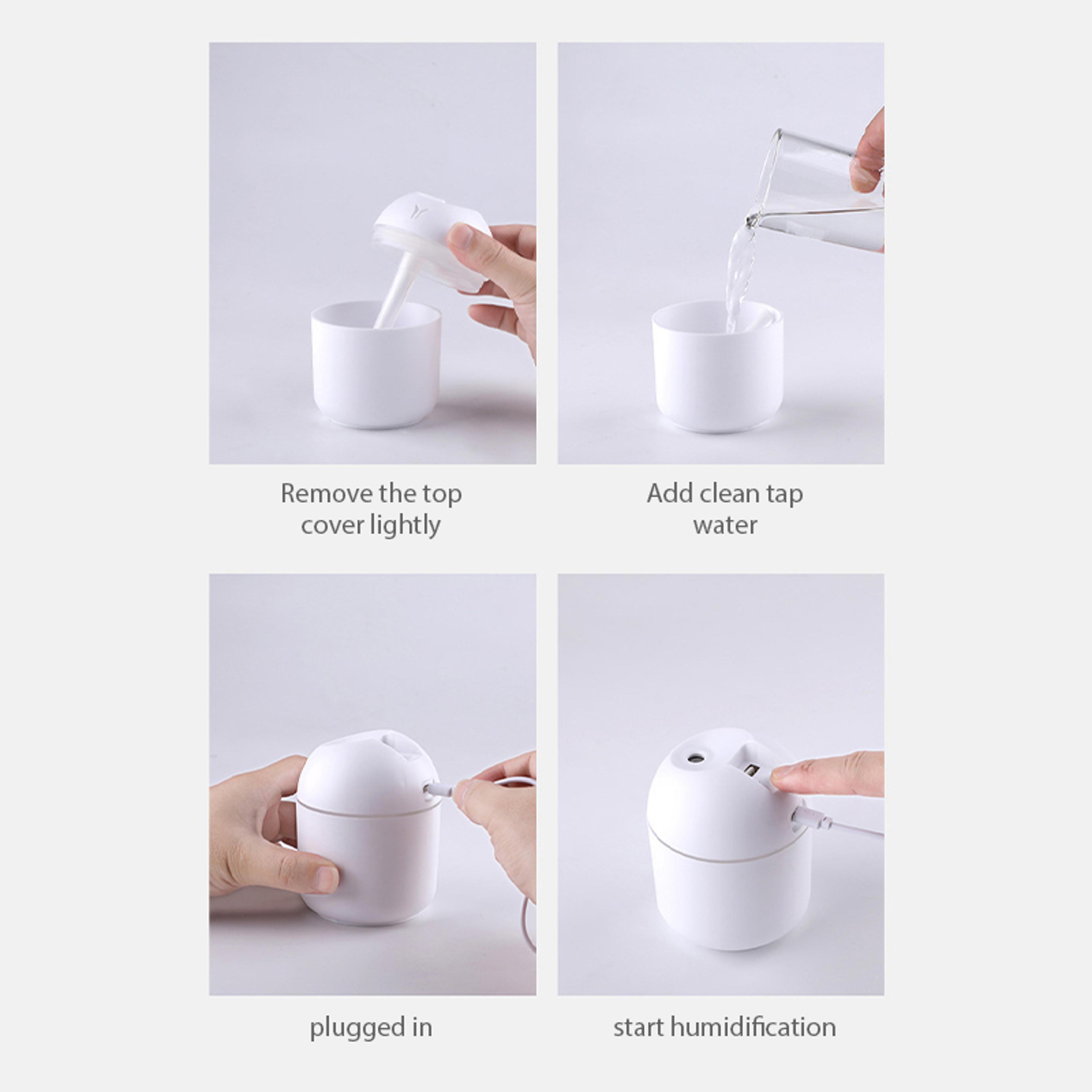 USB Mini Aroma Oil Diffuser Essential Oil Atomizer Electric Humidifier With LED Night Light For Hom 3