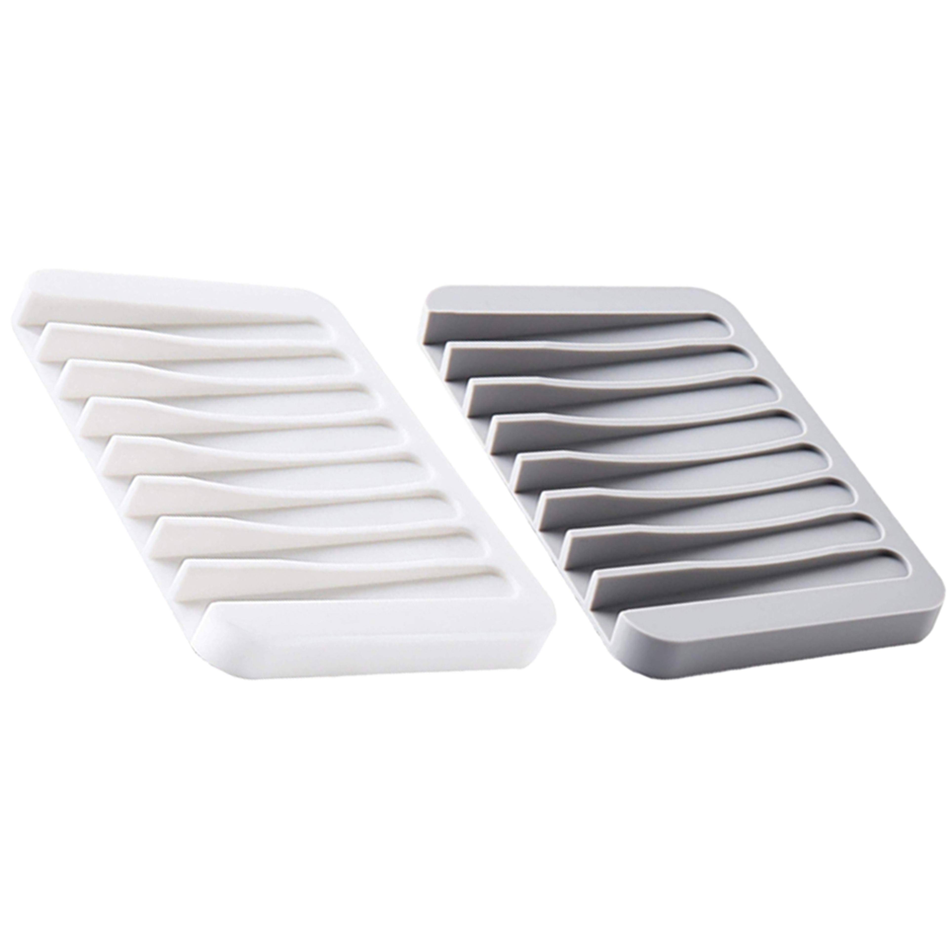 Silicone Soap Holder Saver Self Draining Soap Dish Anti Slip Pad For Bathroom 1
