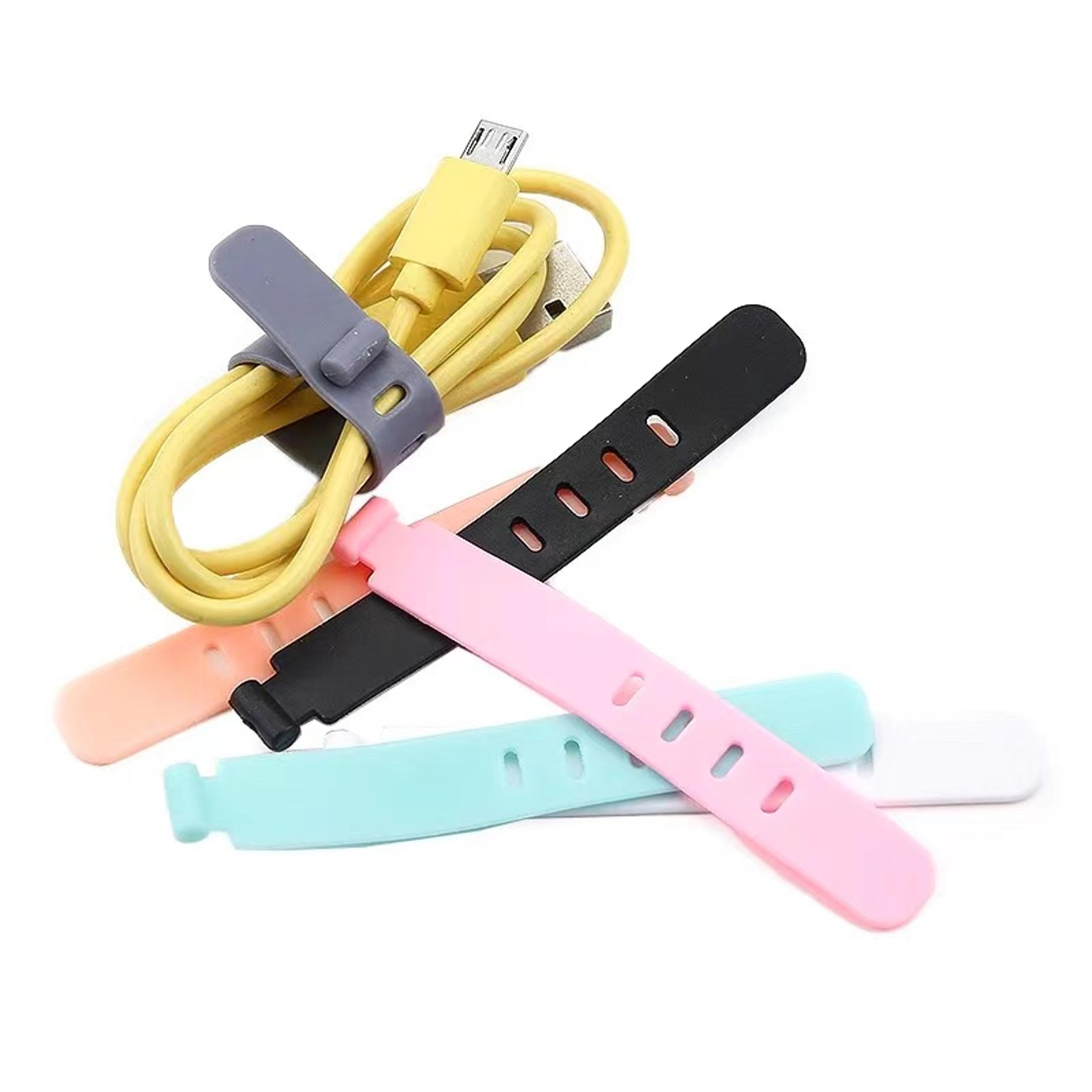 cord management silicone organizer, data line winder straps, mouse cable manager