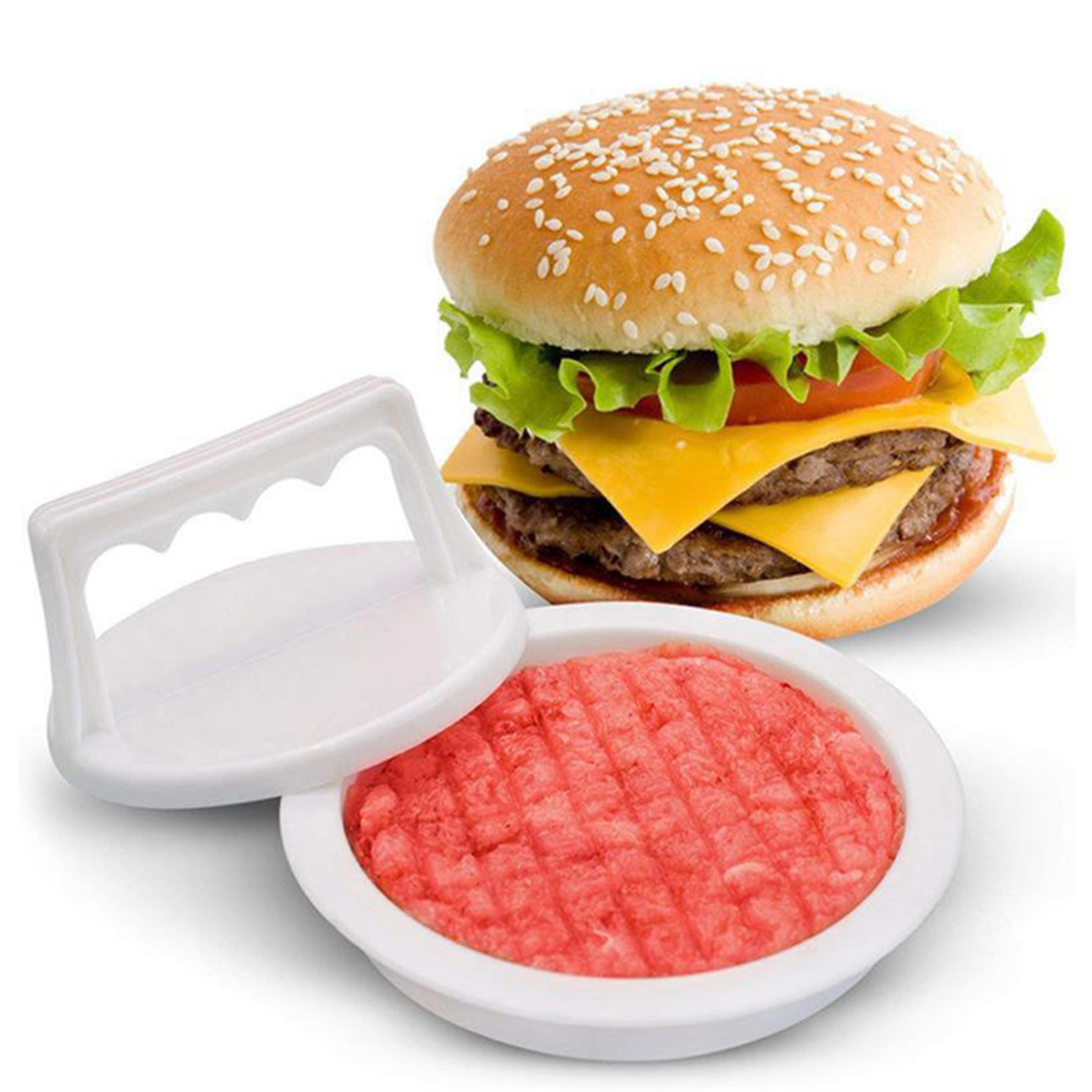 stuffed burger press hamburger press, plastic meat grill bbq burger maker, mould kitchen tool for flavored burger creati