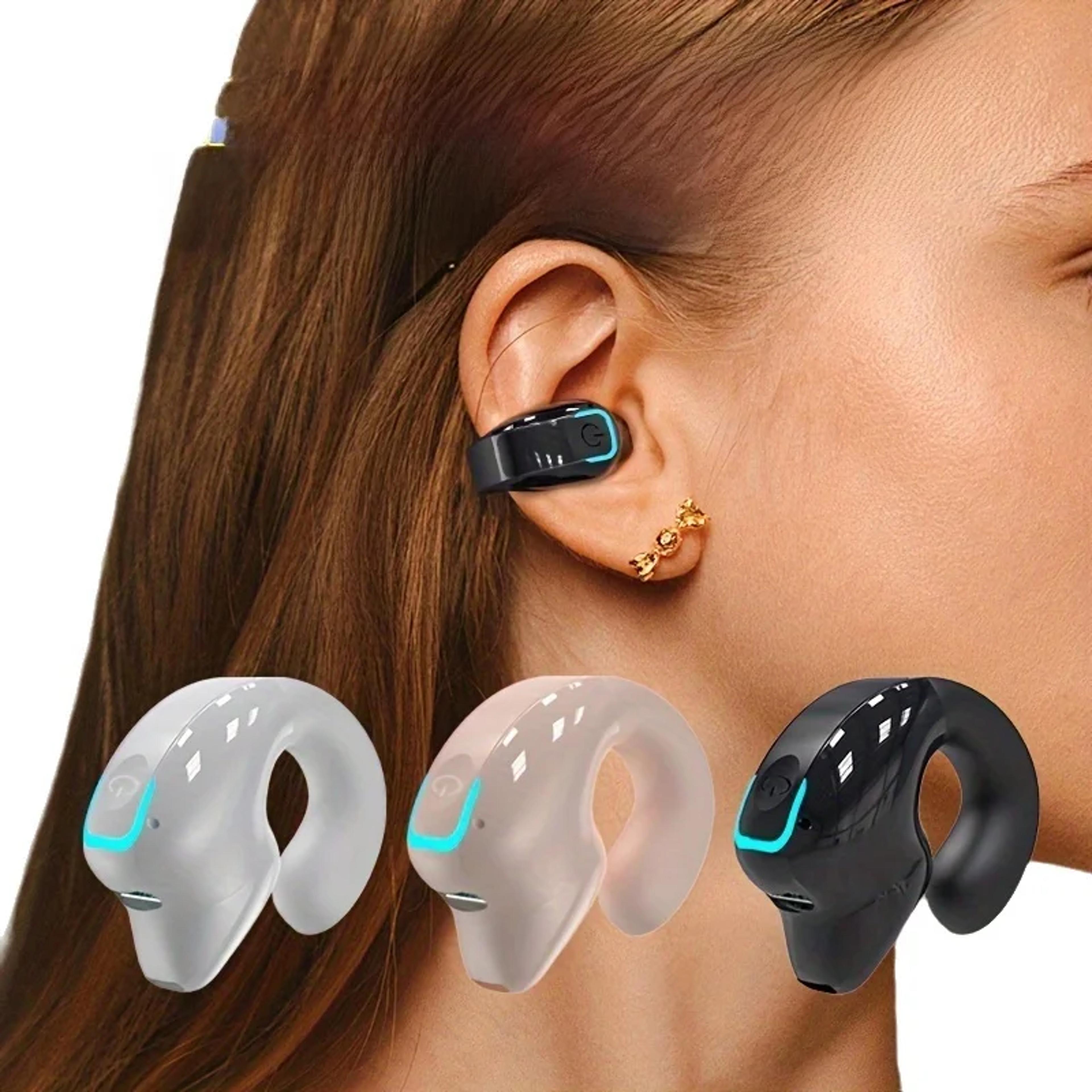 bone conduction headset wireless bluetooth earphone clip with mic - noise canceling high quality tws auriculares