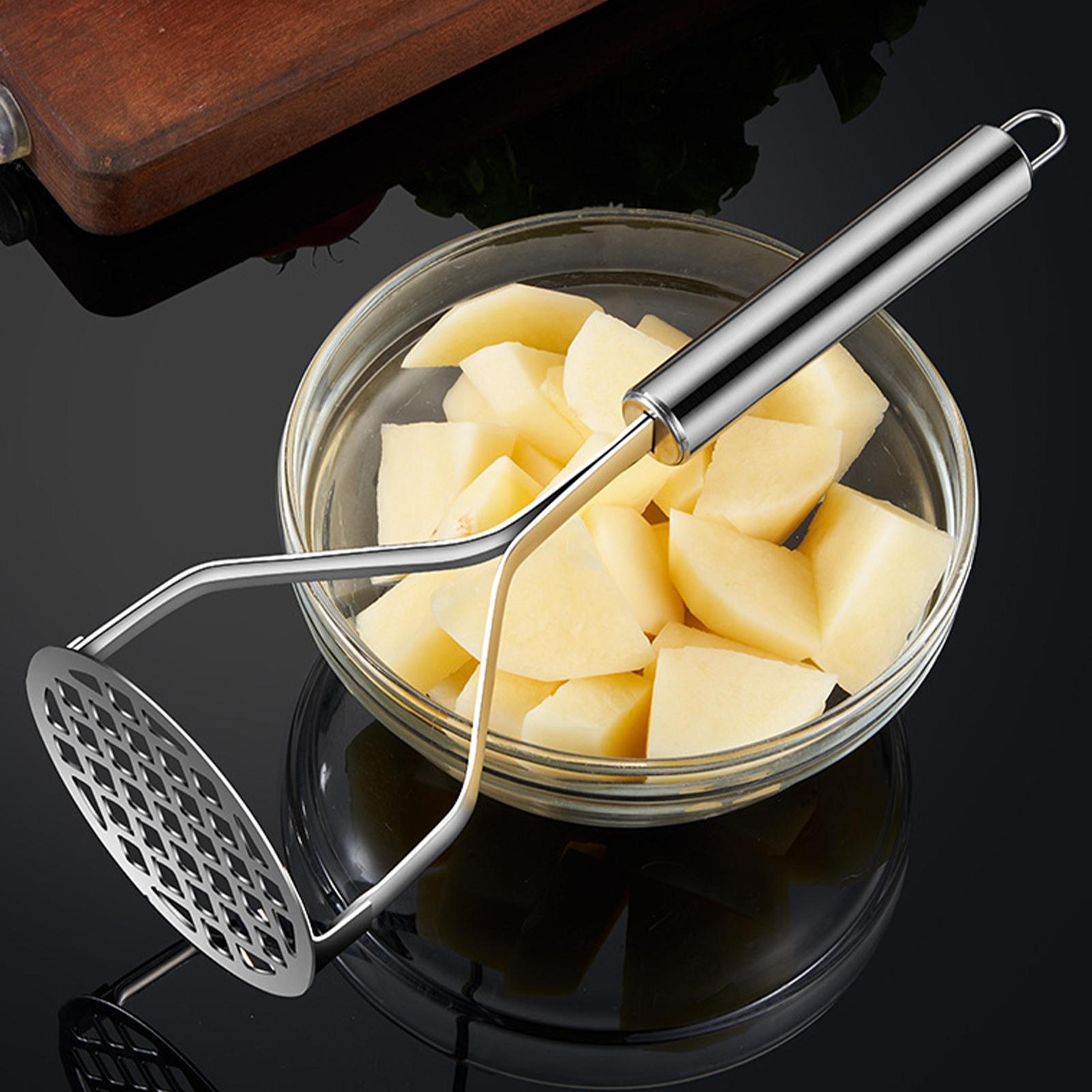stainless steel potato masher, manual food crusher, fruit and vegetable pressing tool