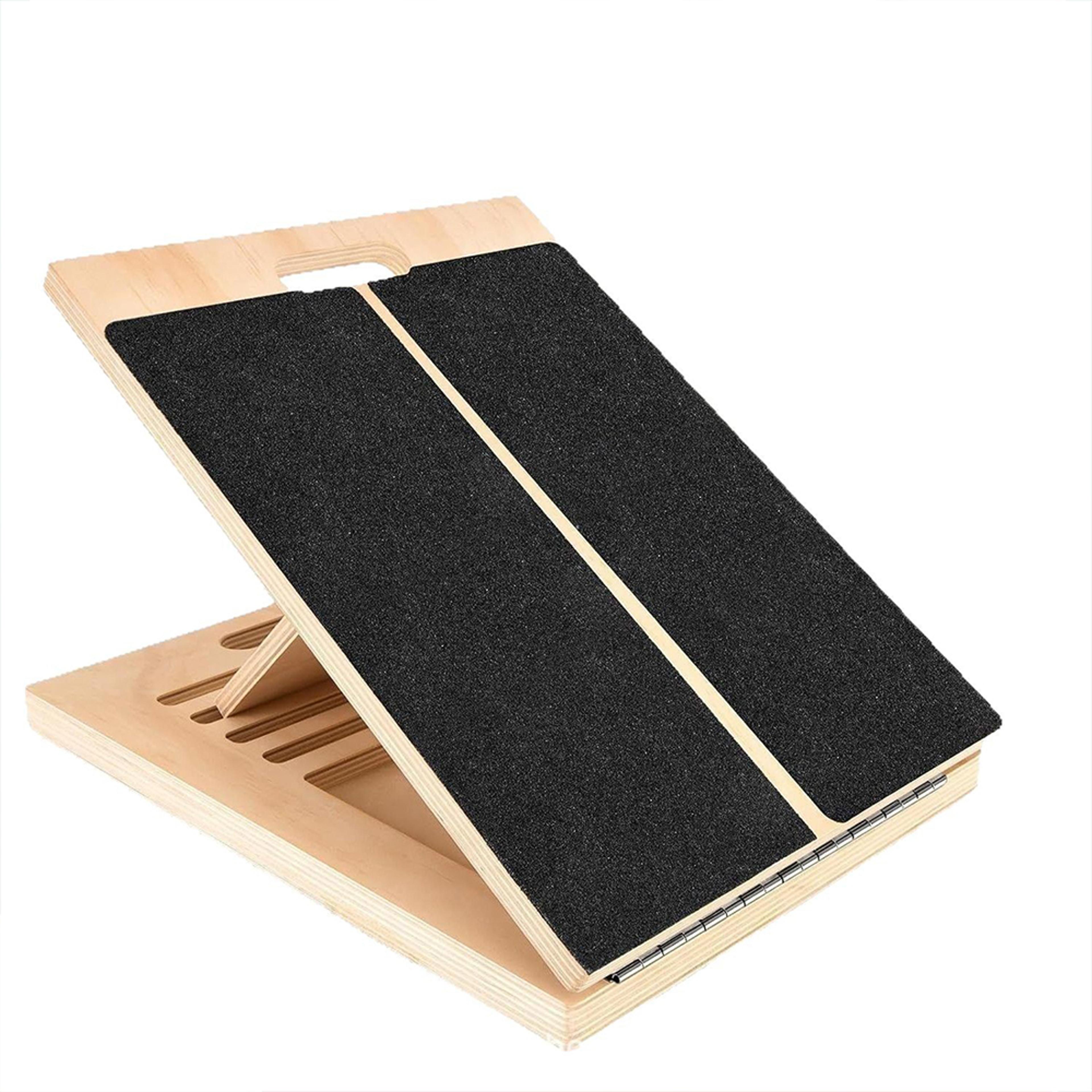 adjustable calf ankle stretcher, foldable wooden incline board for plyometric training, home balance equipment