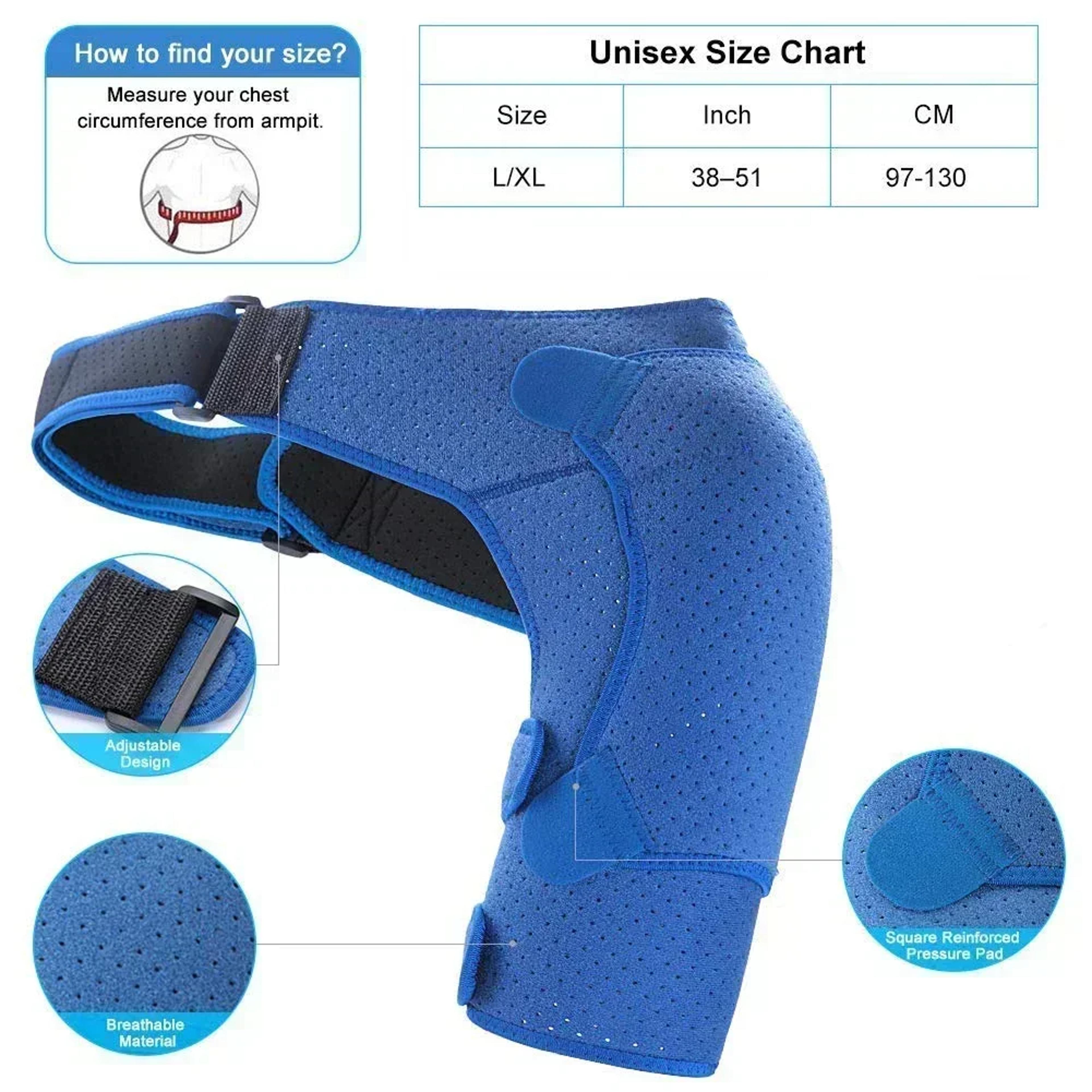 Compression Sleeve For Rotator Cuff Shoulder Compression For MenWomen Adjustable Support Brace For  3