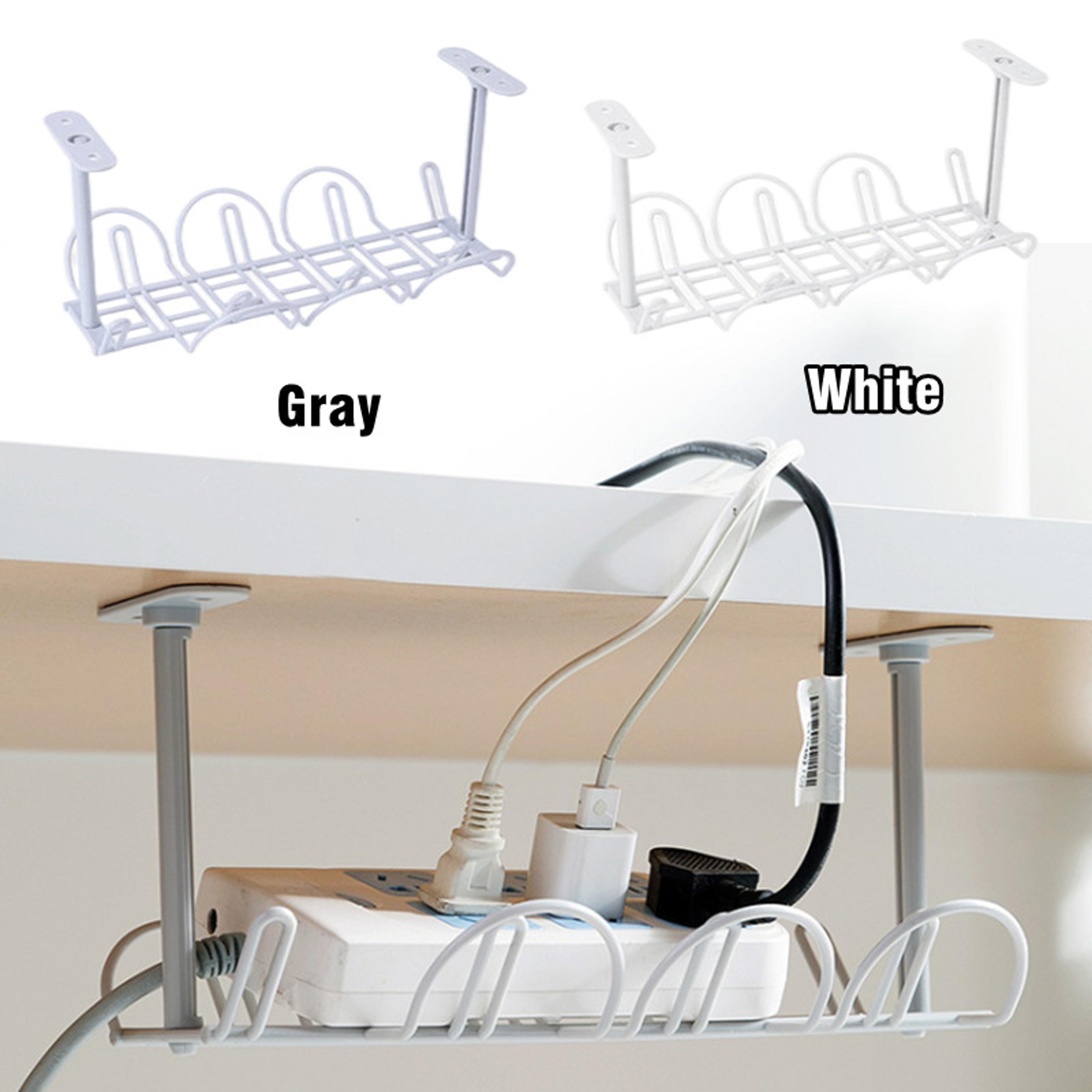 home office desk wire organizer, table storage rack cable management tray, no punching kitchen storage