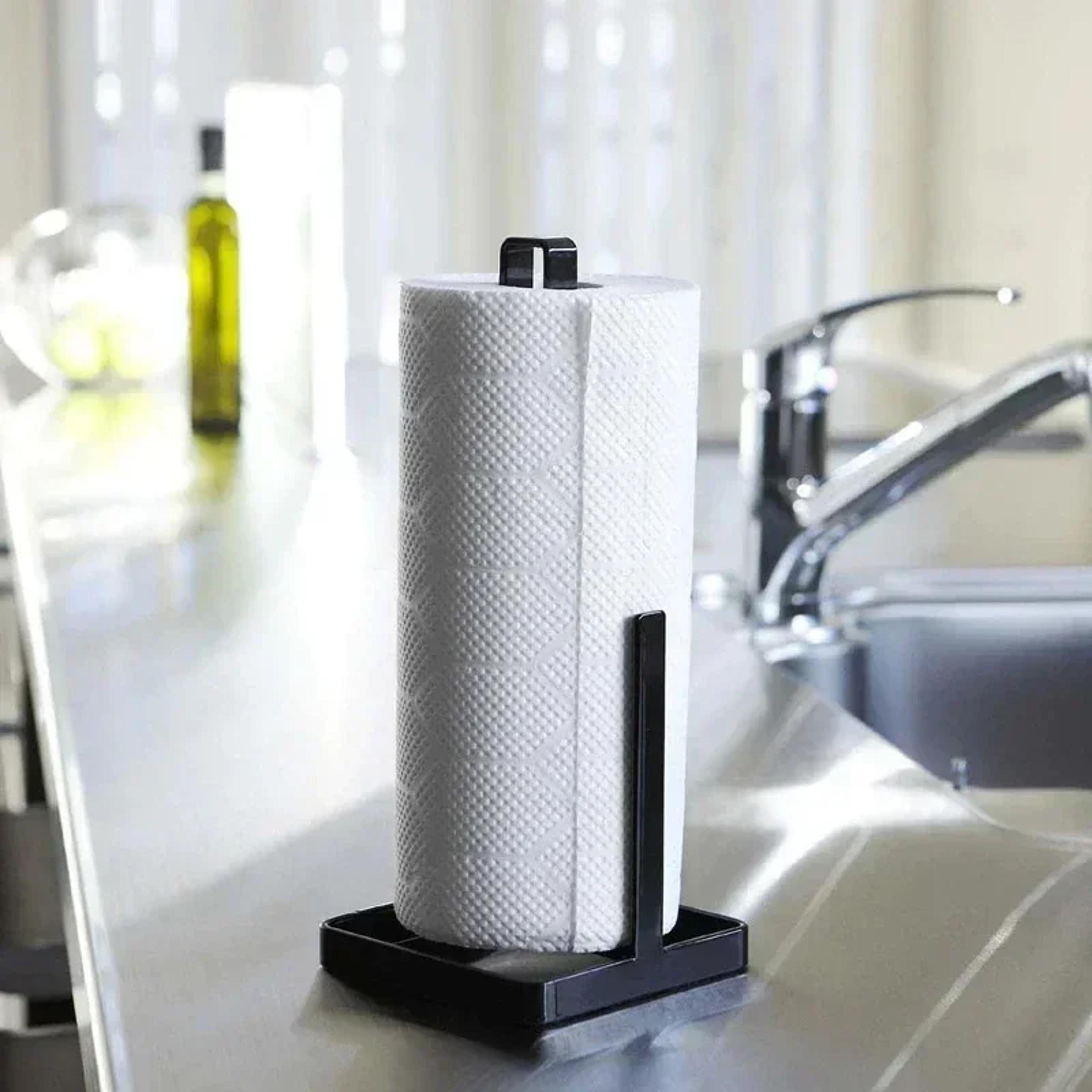 silver napkins rack, kitchen paper towel holder, bathroom tissue stand, home storage accessory
