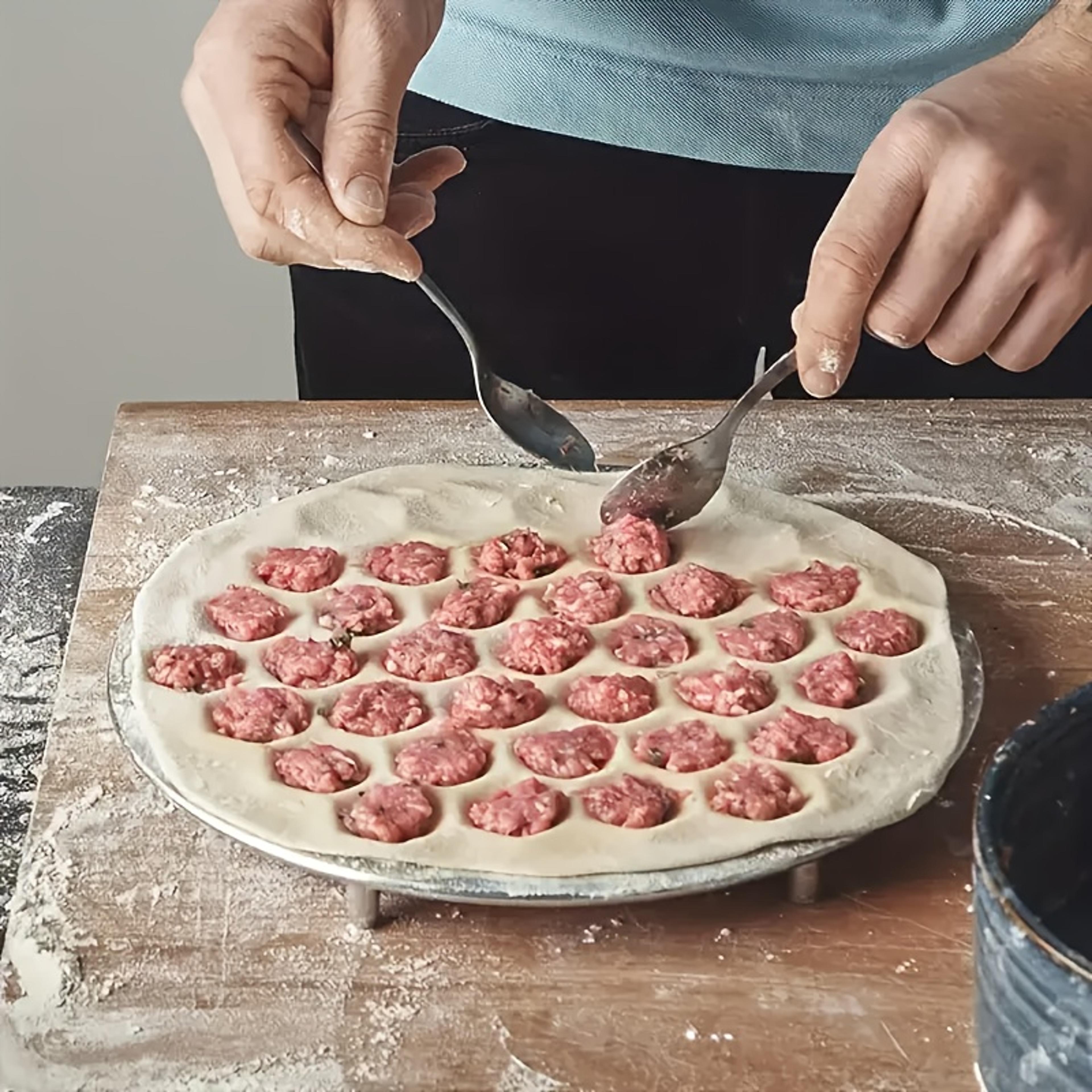 multi-use pastry mold kitchen gadget, hole ravioli press for homemade pasta & meat fillings