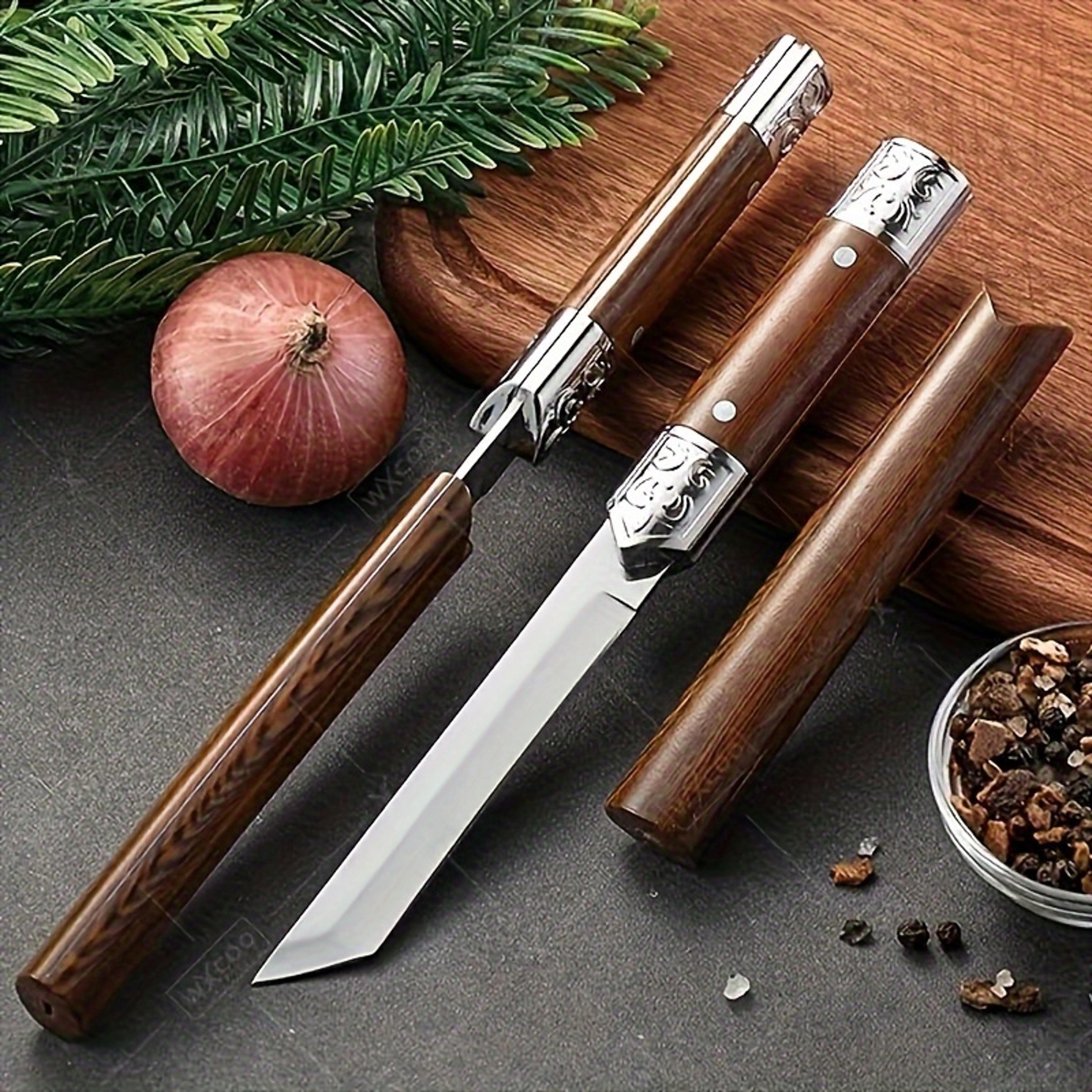 portable meat cutter, fruit peeler, premium carved professional stainless steel outdoor knife