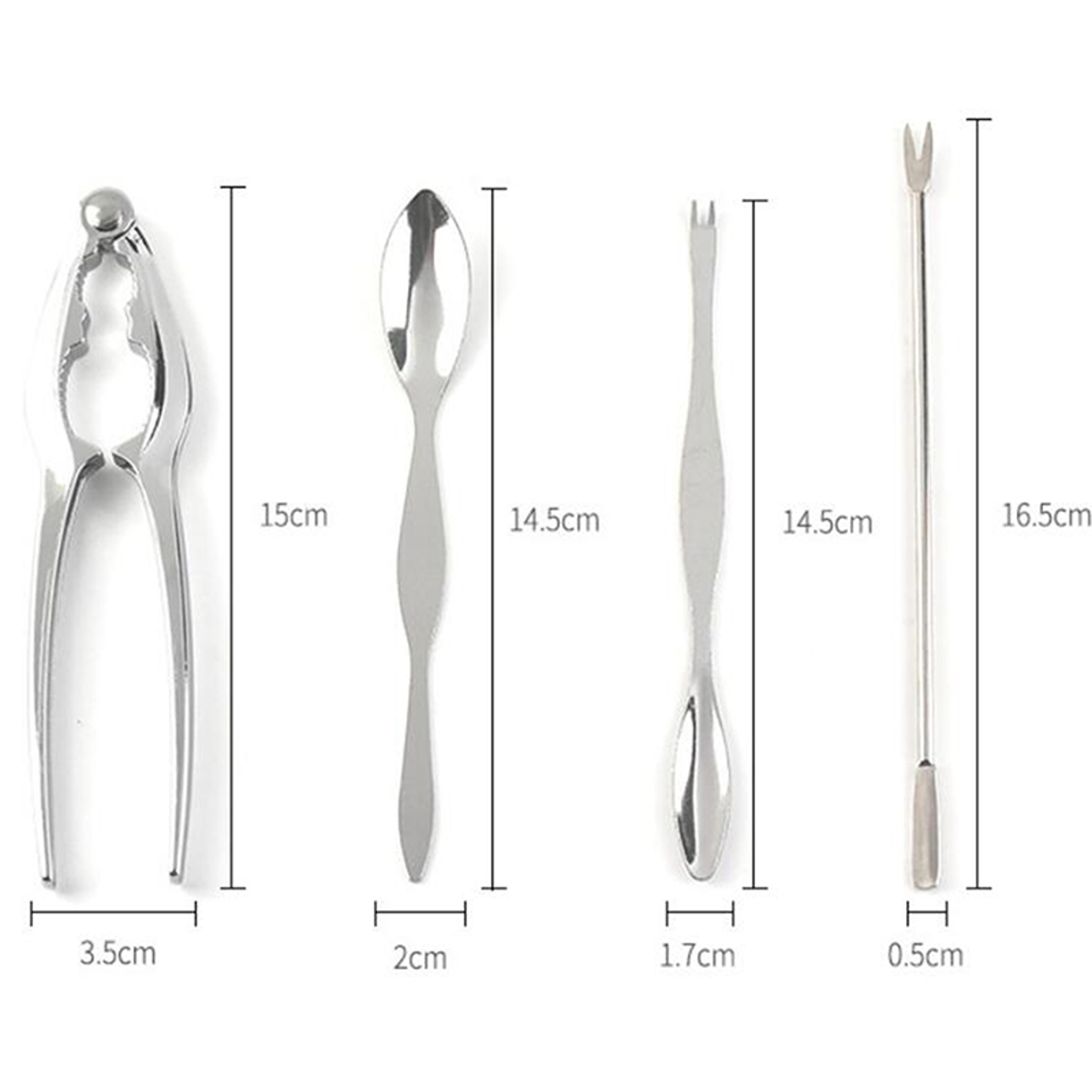 Crab Shrimp  Nut Tool Set  Kitchen Accessories With Fork Spoon Pliers  Lobster Cracker 5