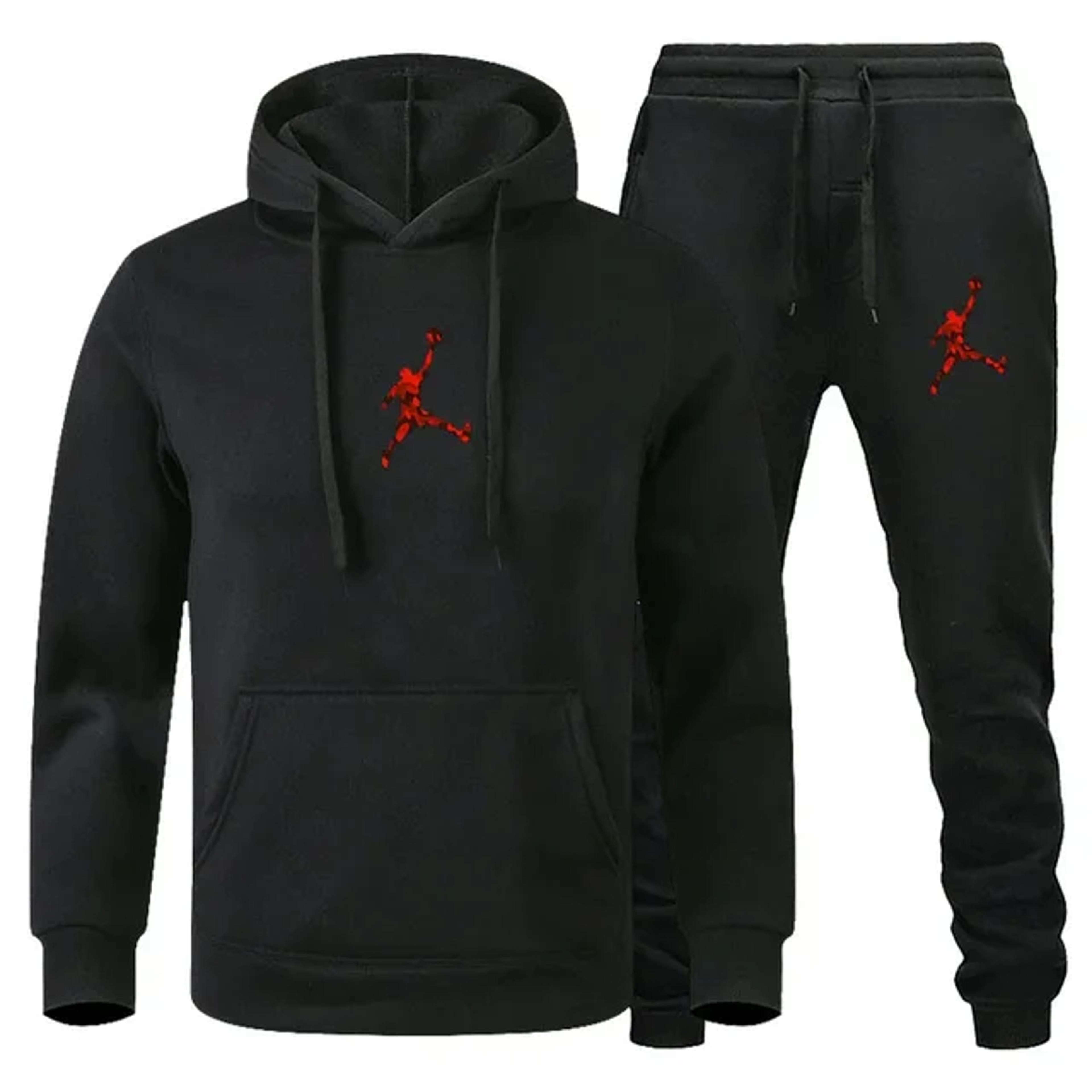 men jogging set long sleeve sweatshirt and casual pants sportswear set