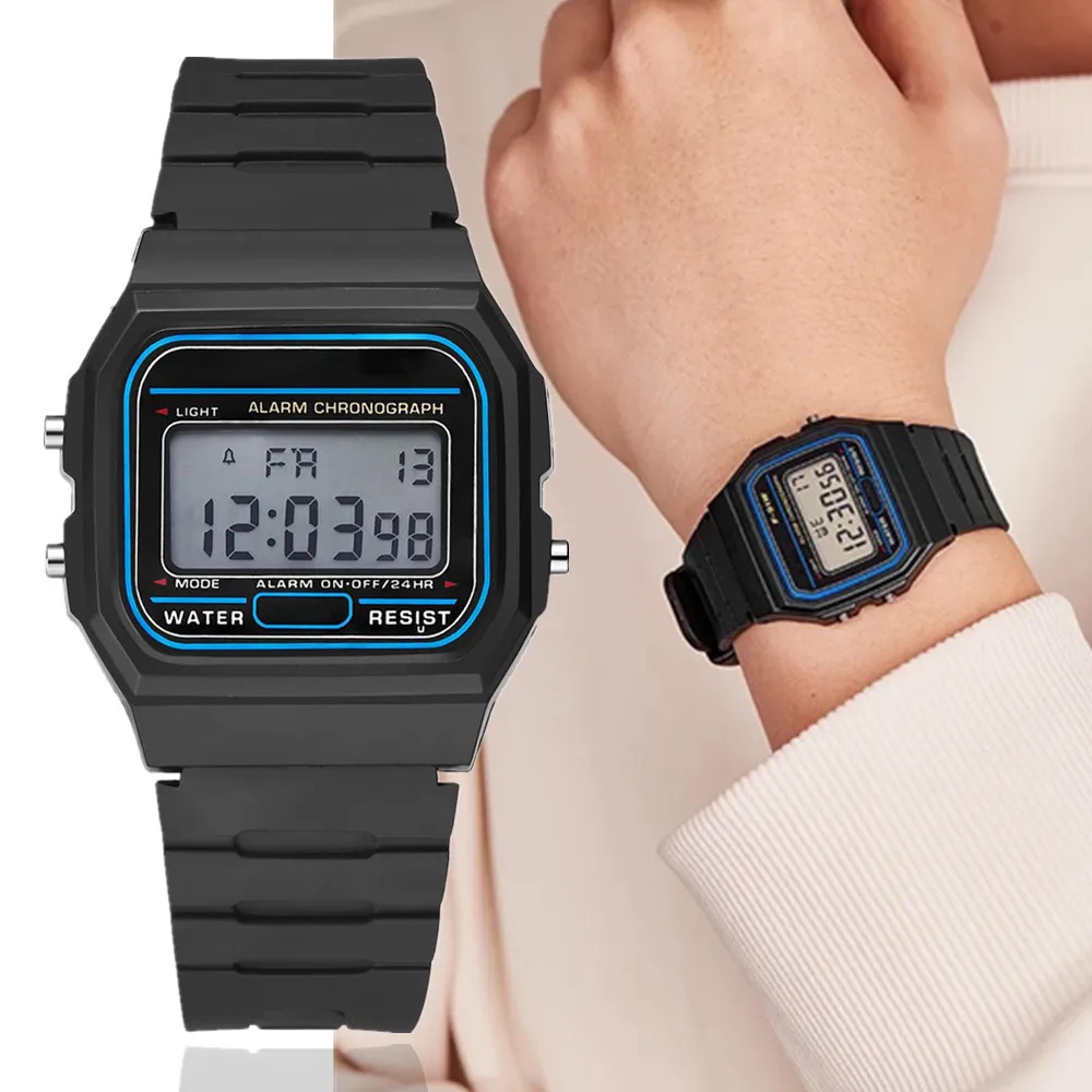 Simple Square LED Display Digital Watch Casual Silicone Strap Watch For Men 4