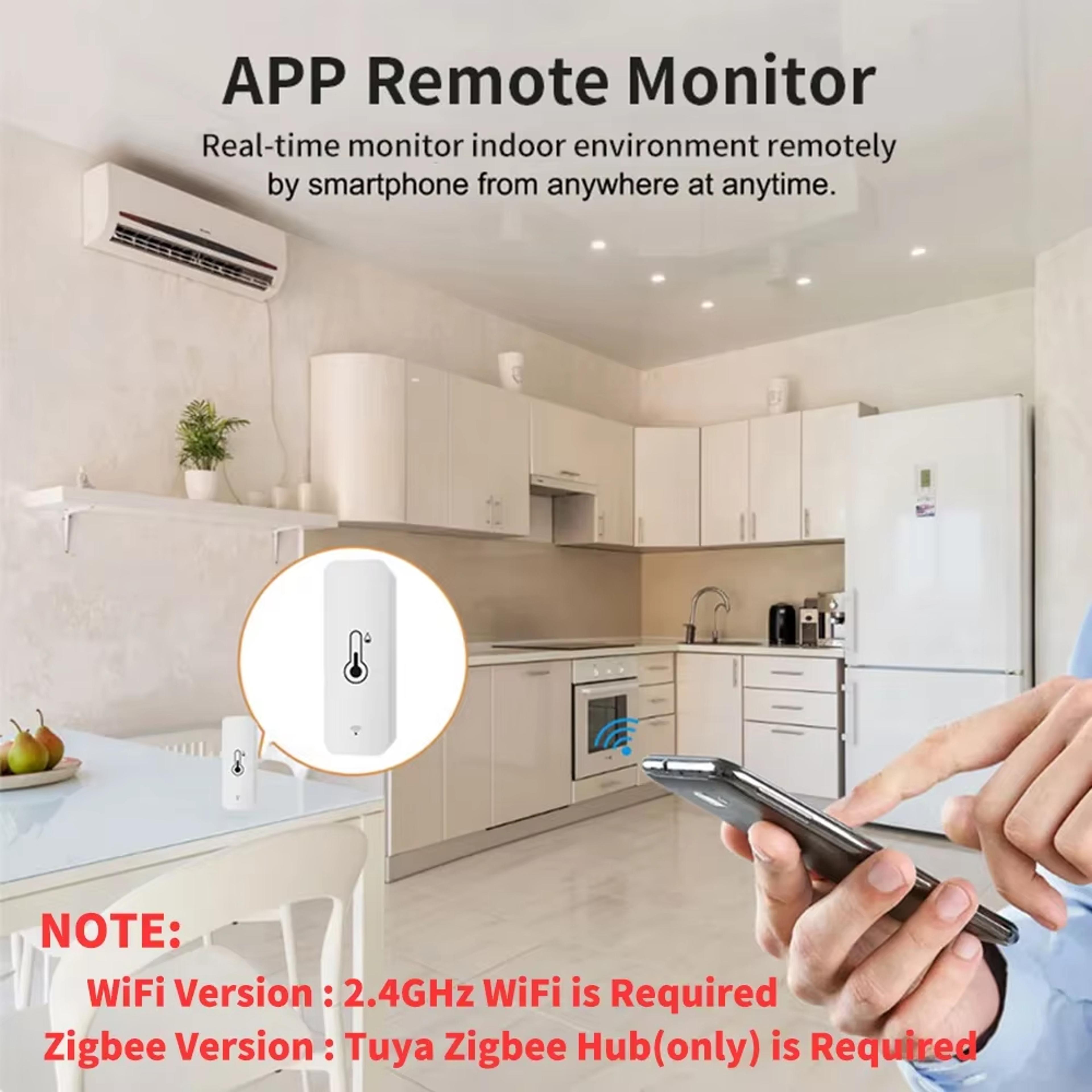 Smart WiFi Temperature  Humidity Sensor For Home Tuya App  Alexa Control 2
