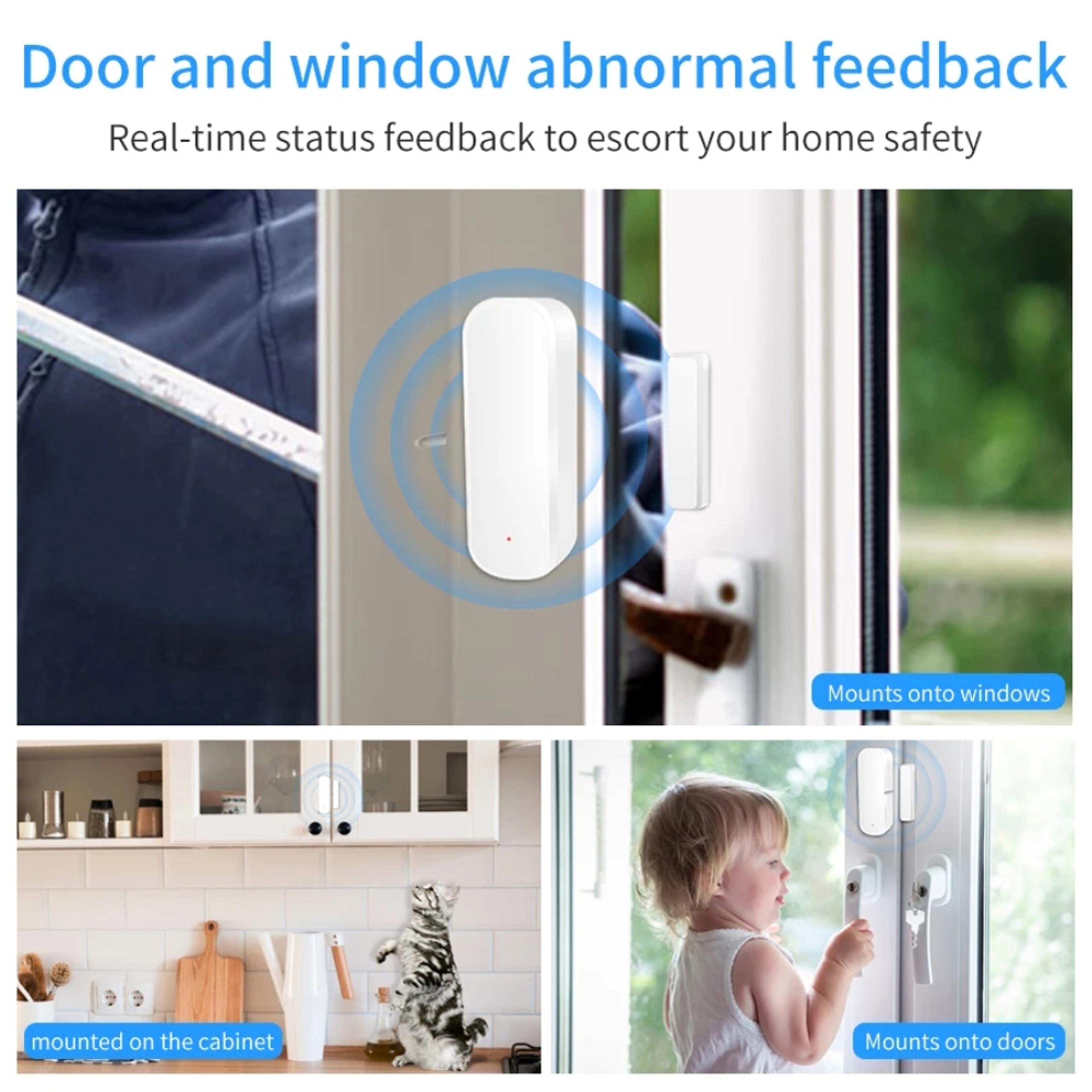 Smart Window Contact Sensor For Home Security  Works With Smart Life Alexa  Google Home 5