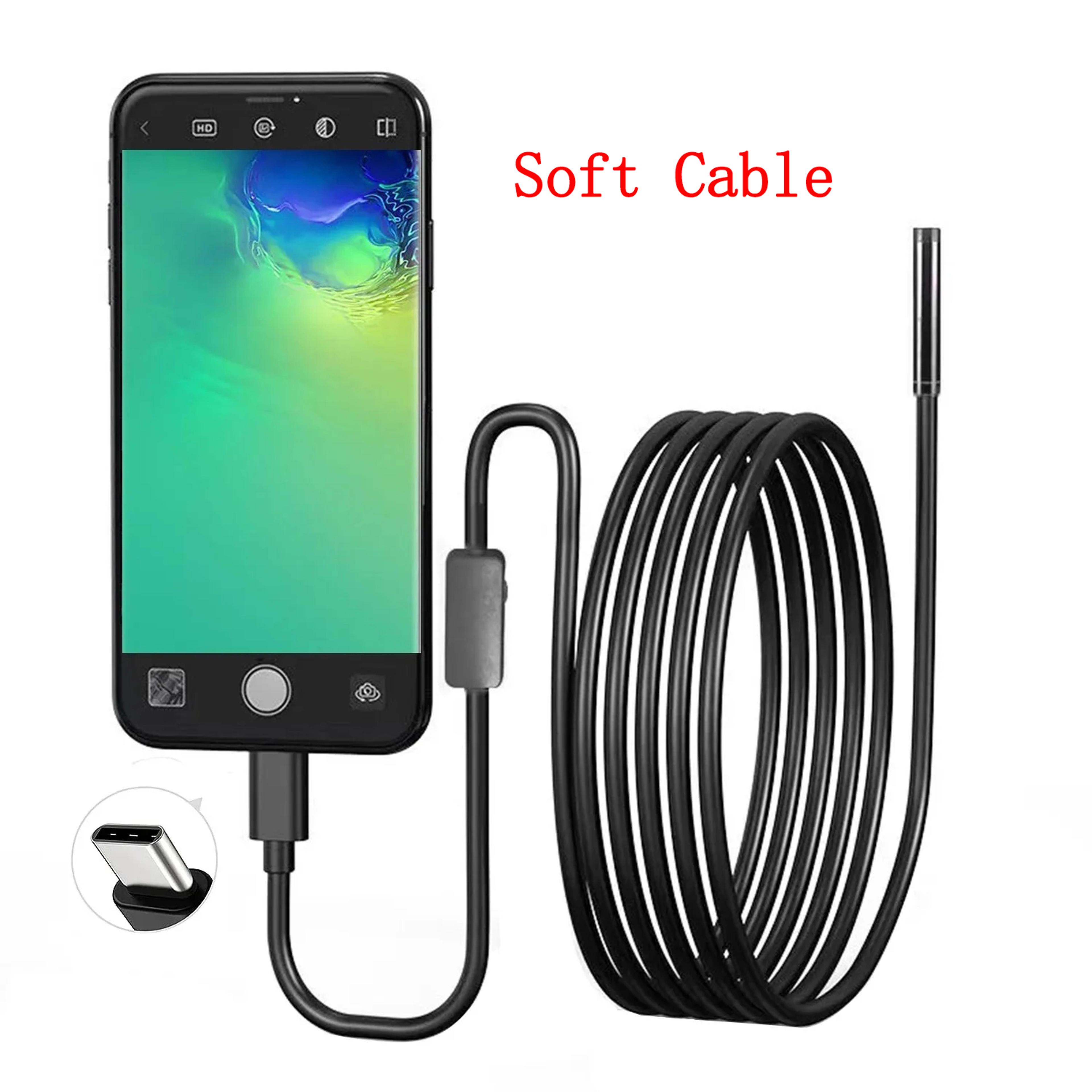 Android Borescope Inspection Snake Camera With LED Lights  Waterproof Type C Endoscope 5