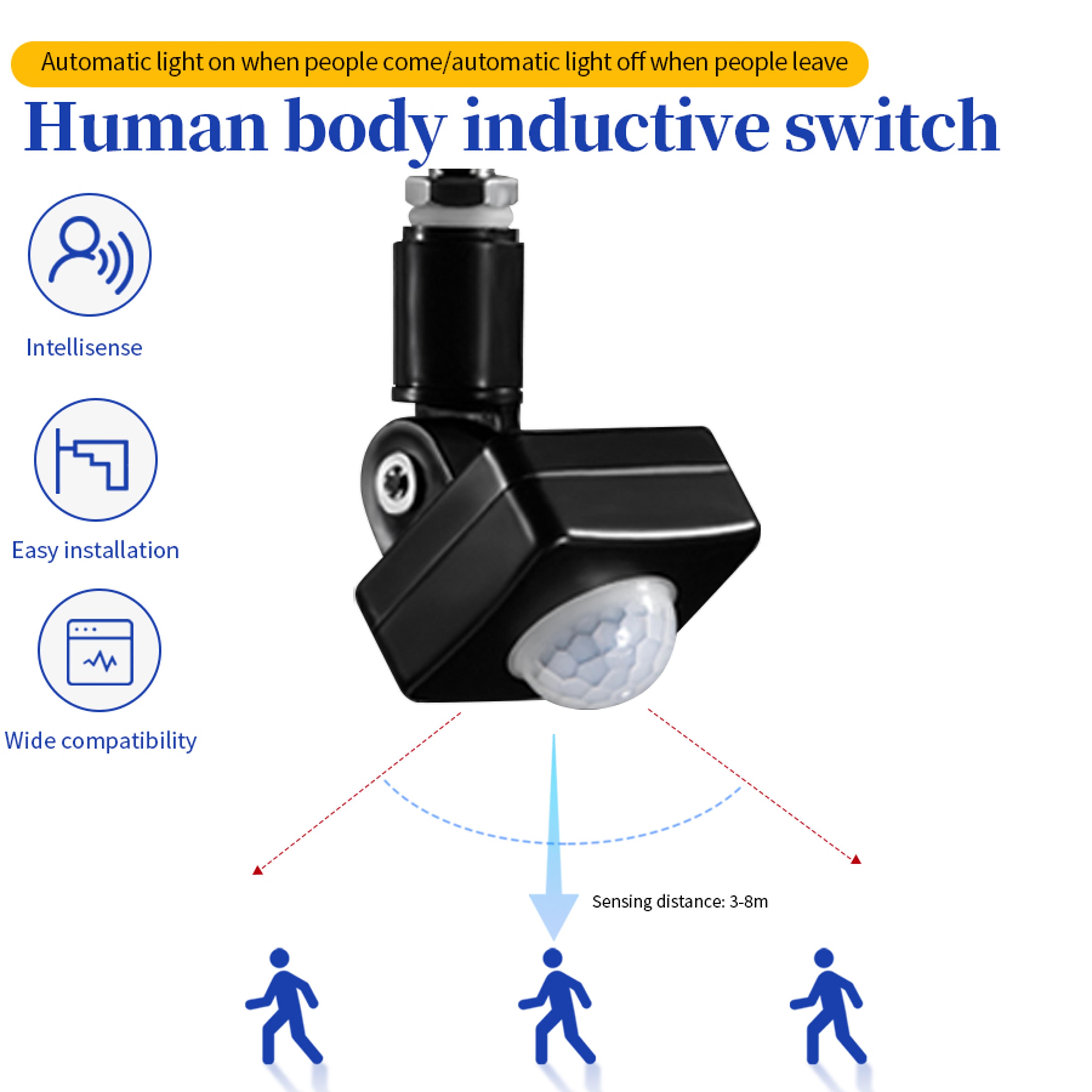 Human Body Sensor Infrared Detector  Auto Dusk To Dawn Inductor Switch Adjustable Timer 2