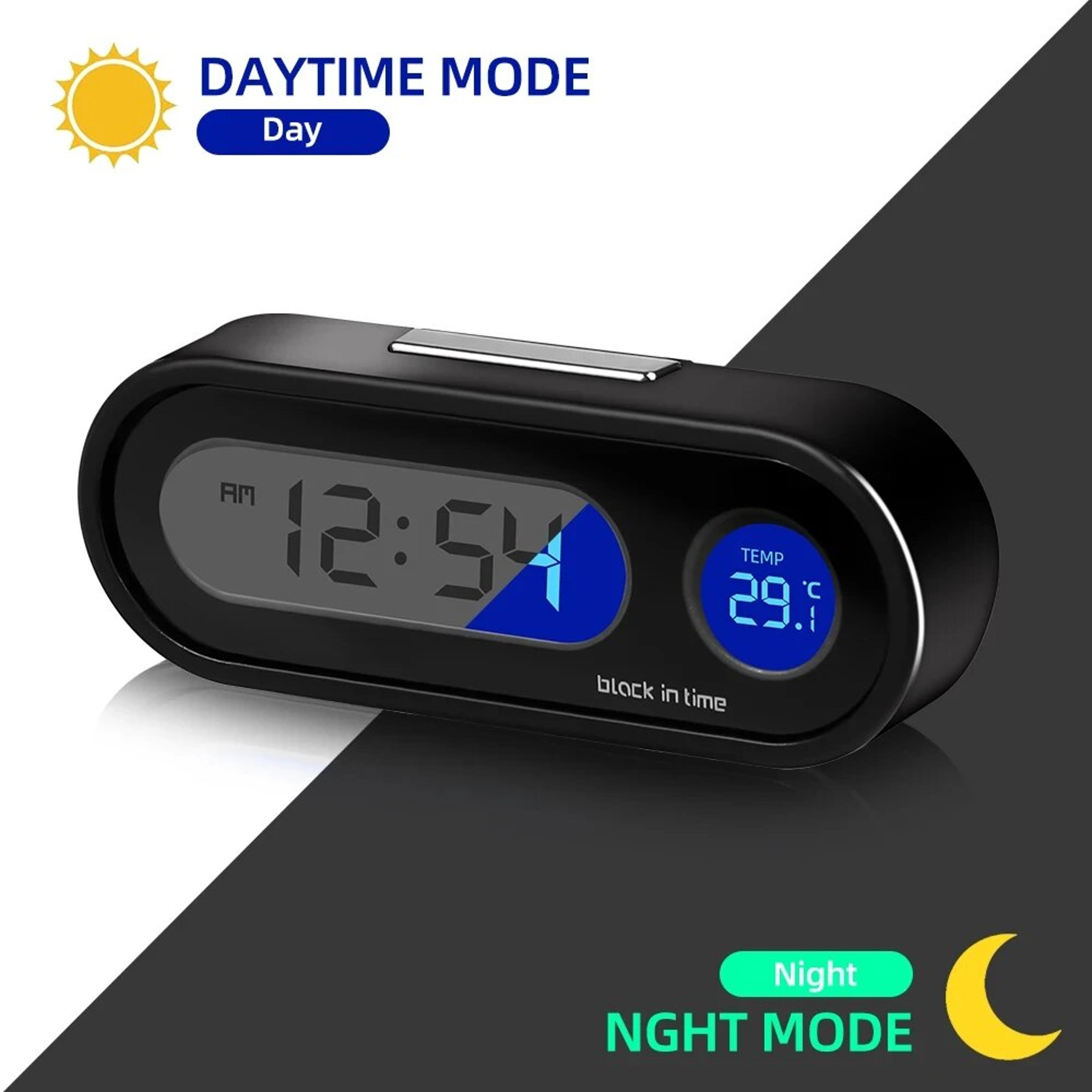 Car Digital Clock Thermometer With Luminous Display  LCD Backlight Auto Time Watch  Auto Accessorie 2