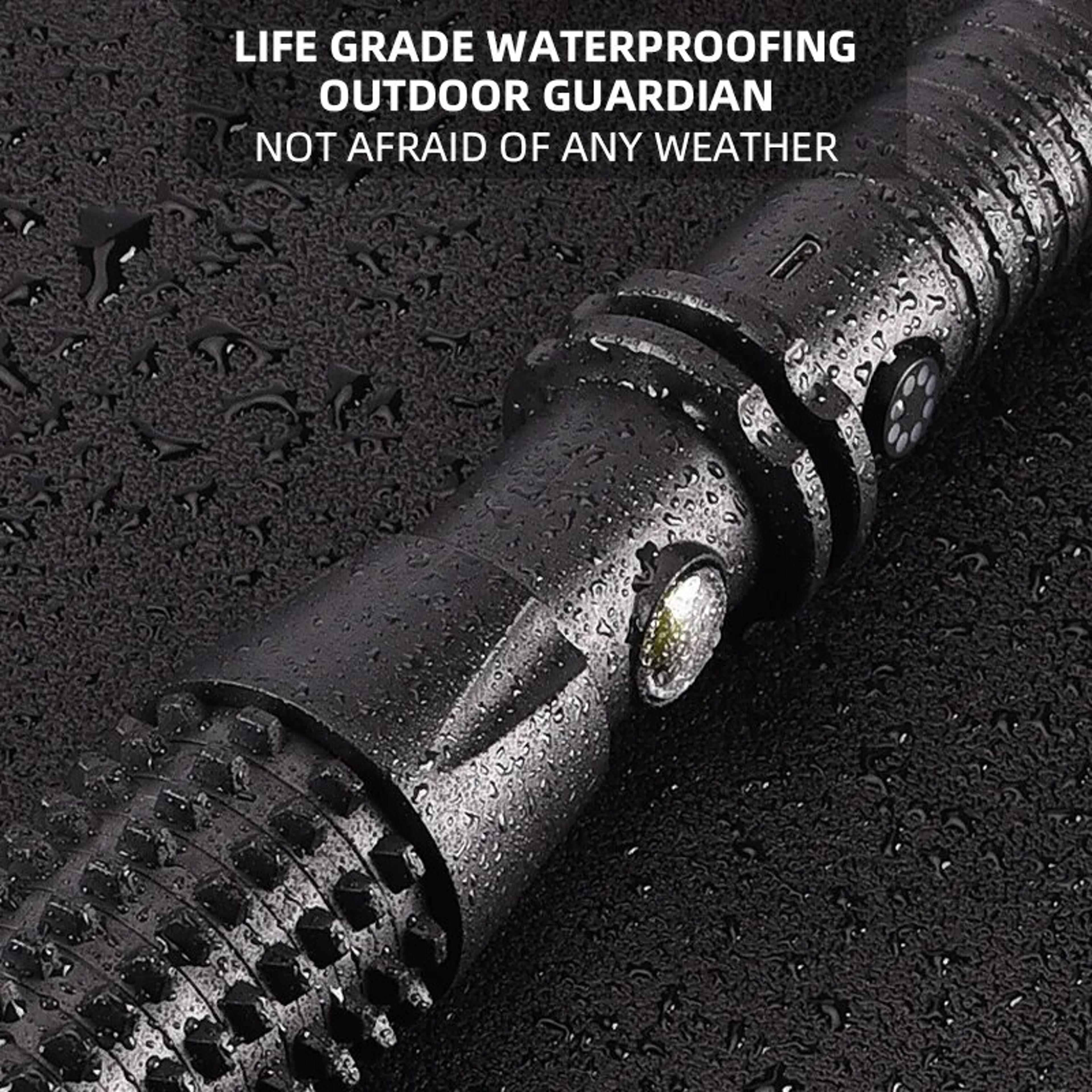 Wolf Tooth Lamp Rod  Super Bright LED Flashlight Retractable Multifunctional For Outdoor SelfDefens