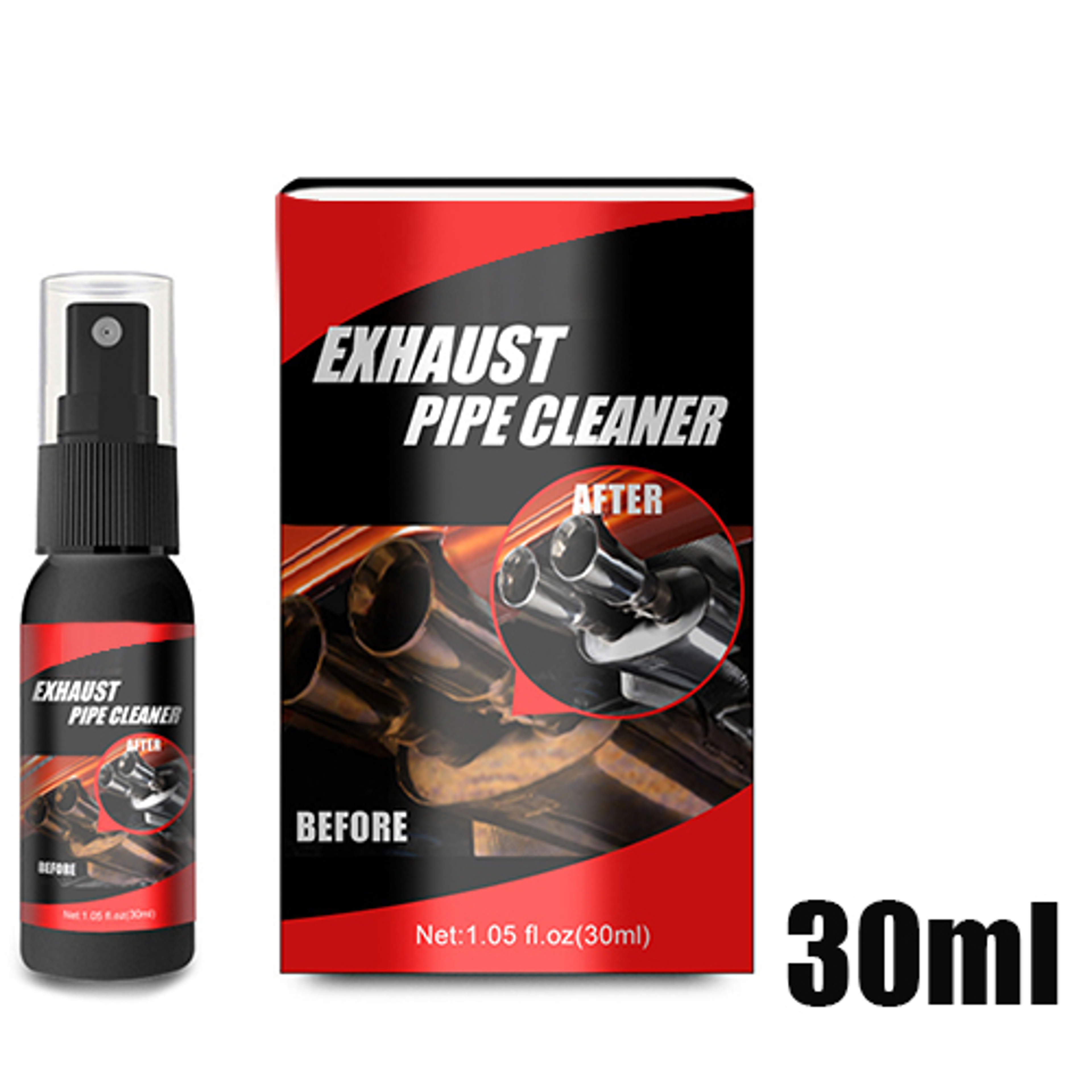 120ml Car Motorcycle Exhaust Pipe Cleaner Car Rust Remover with Rubber Gloves and Brush