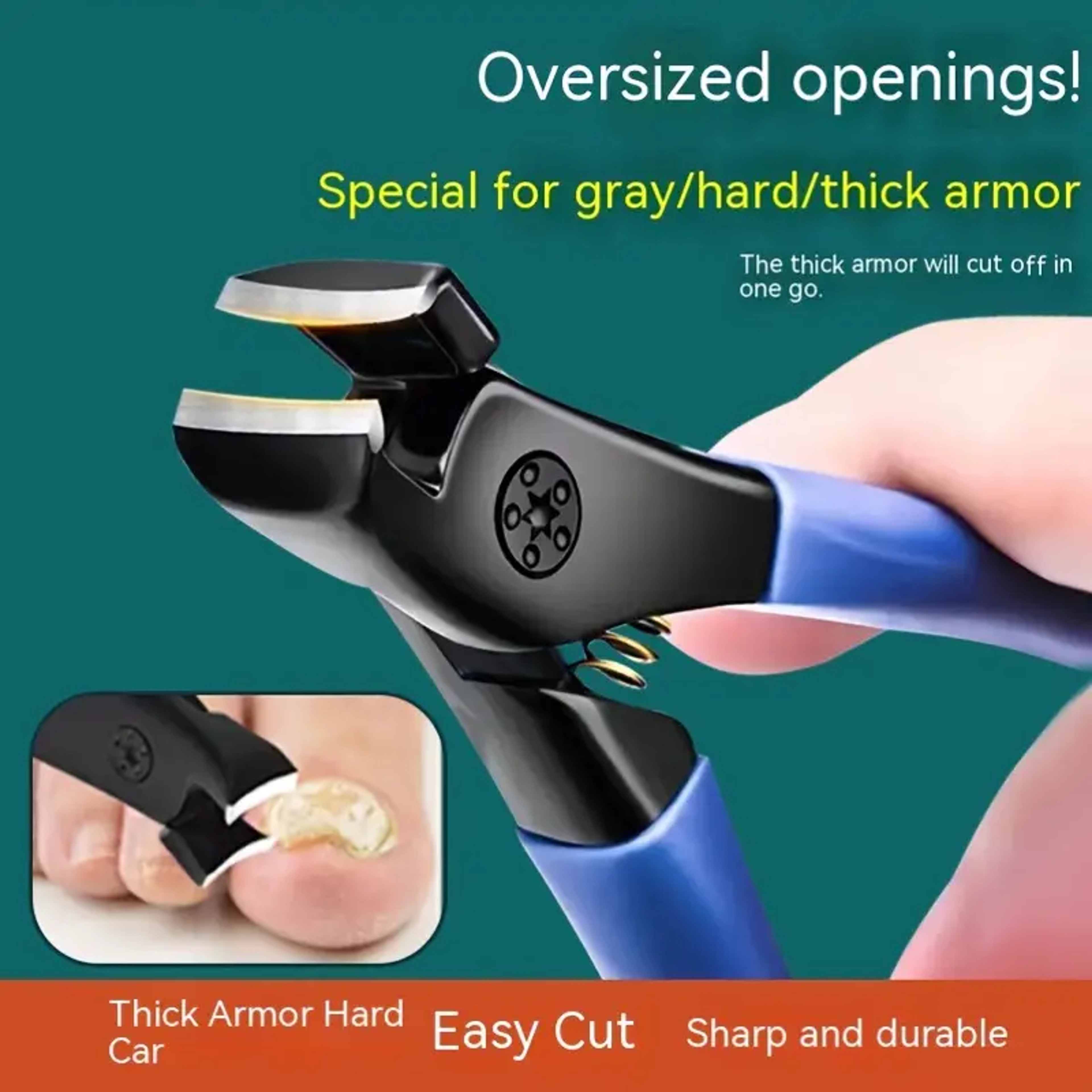 professional toenail scissors set sharp, ergonomic & waterproof for thick toenails