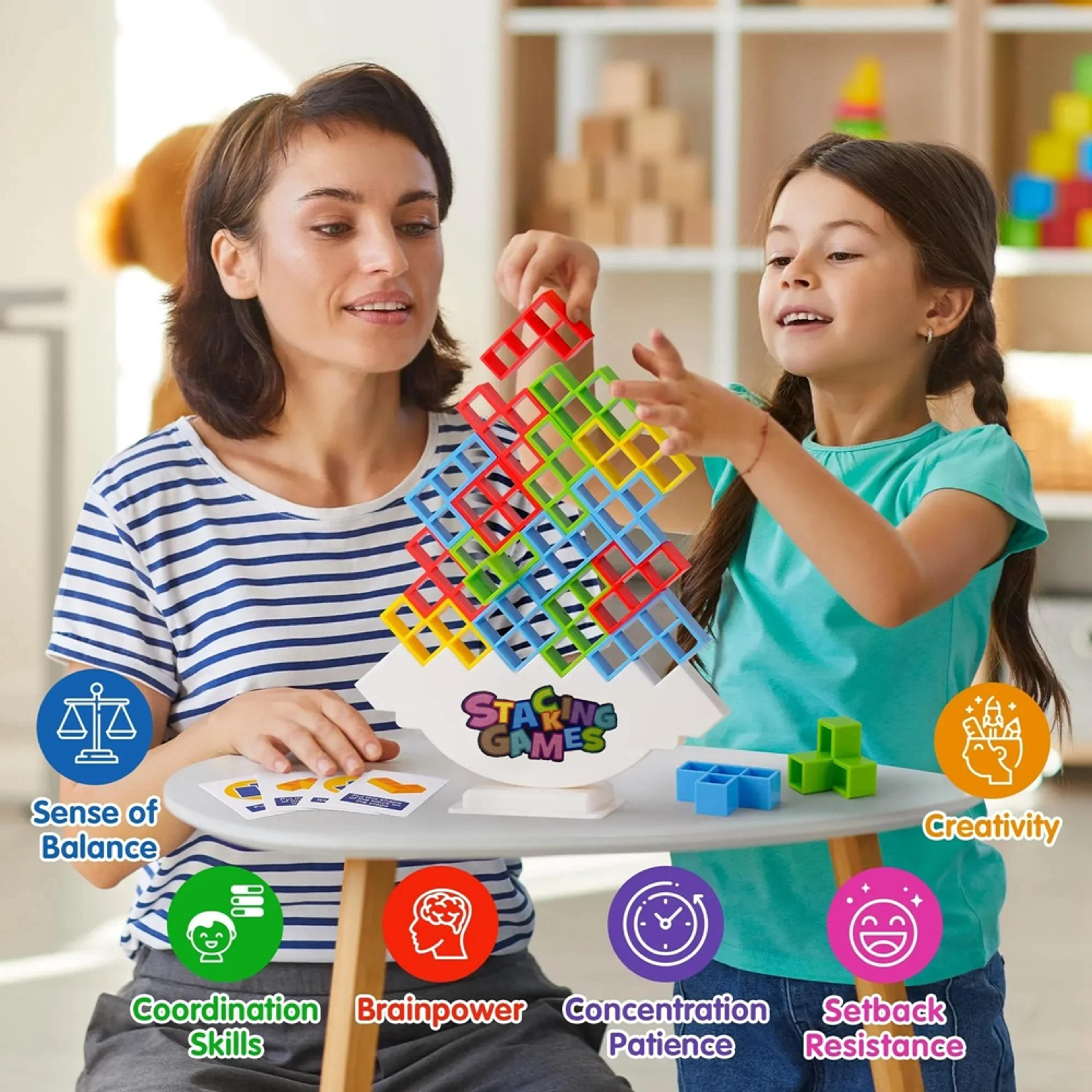 balance building blocks toy stacked tetra tower game for kids fun desktop challenge
