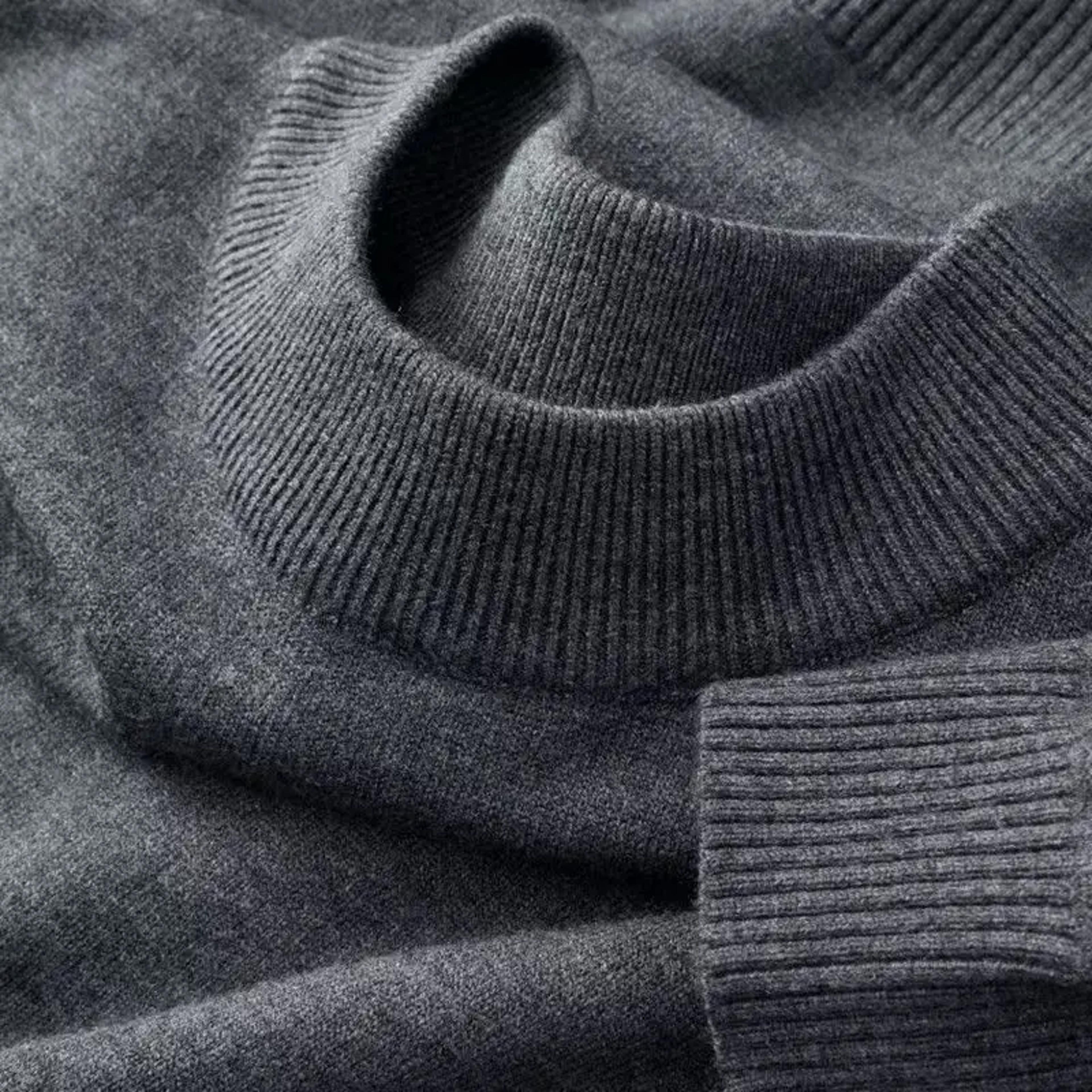 Mens Mock Turtleneck Sweater Lightweight Knit Pullover For Casual Fall Style 12